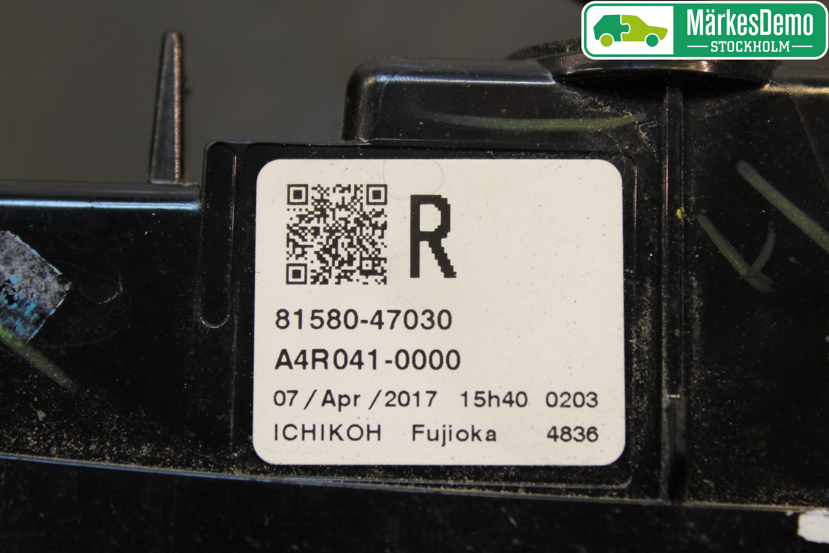 Toyota PRIUS (ZVW50) 16-21 Baklykt Høyre  På Luke(Indre)