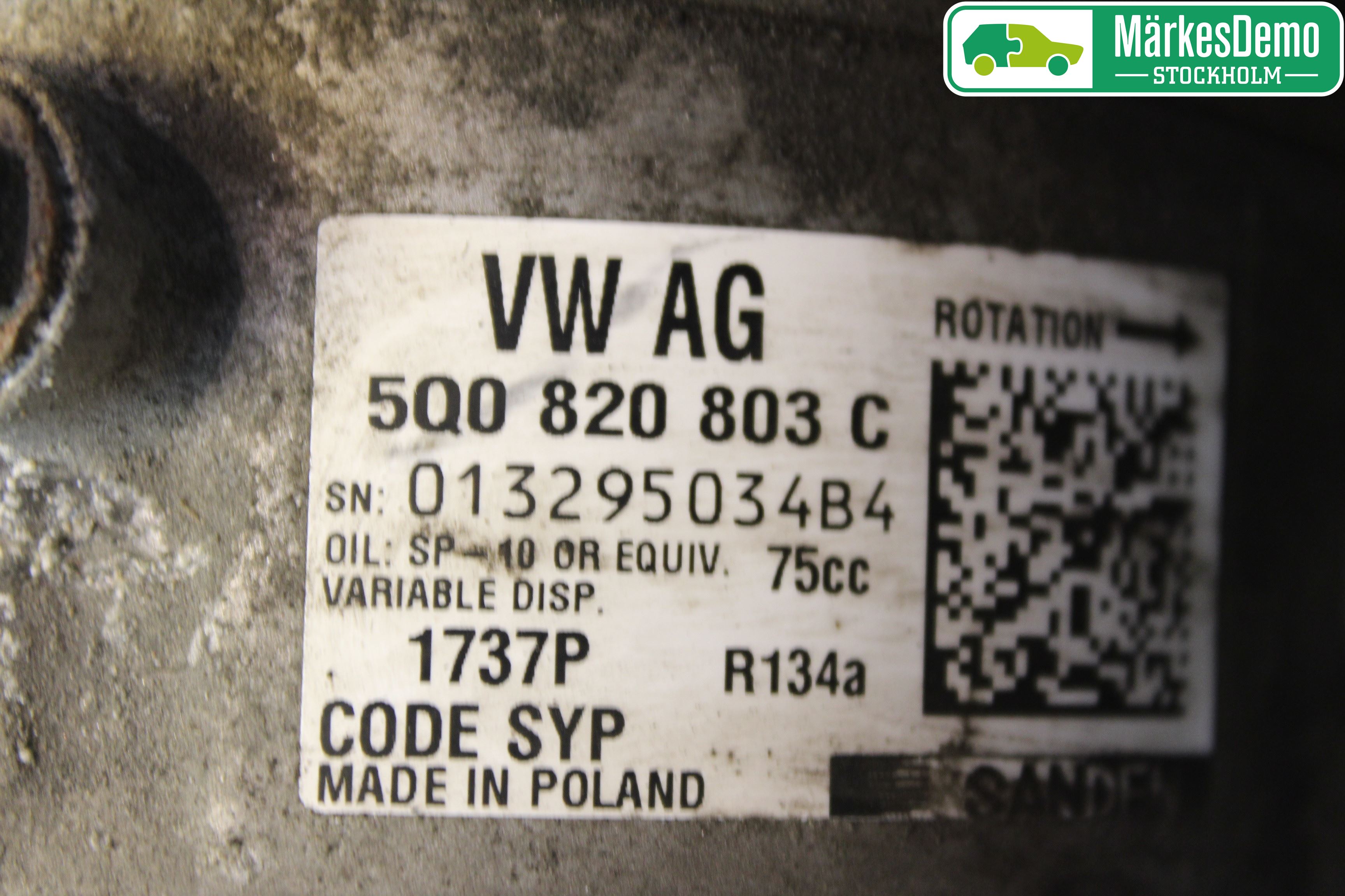 Skoda RAPID Varme Ac Kompressor
