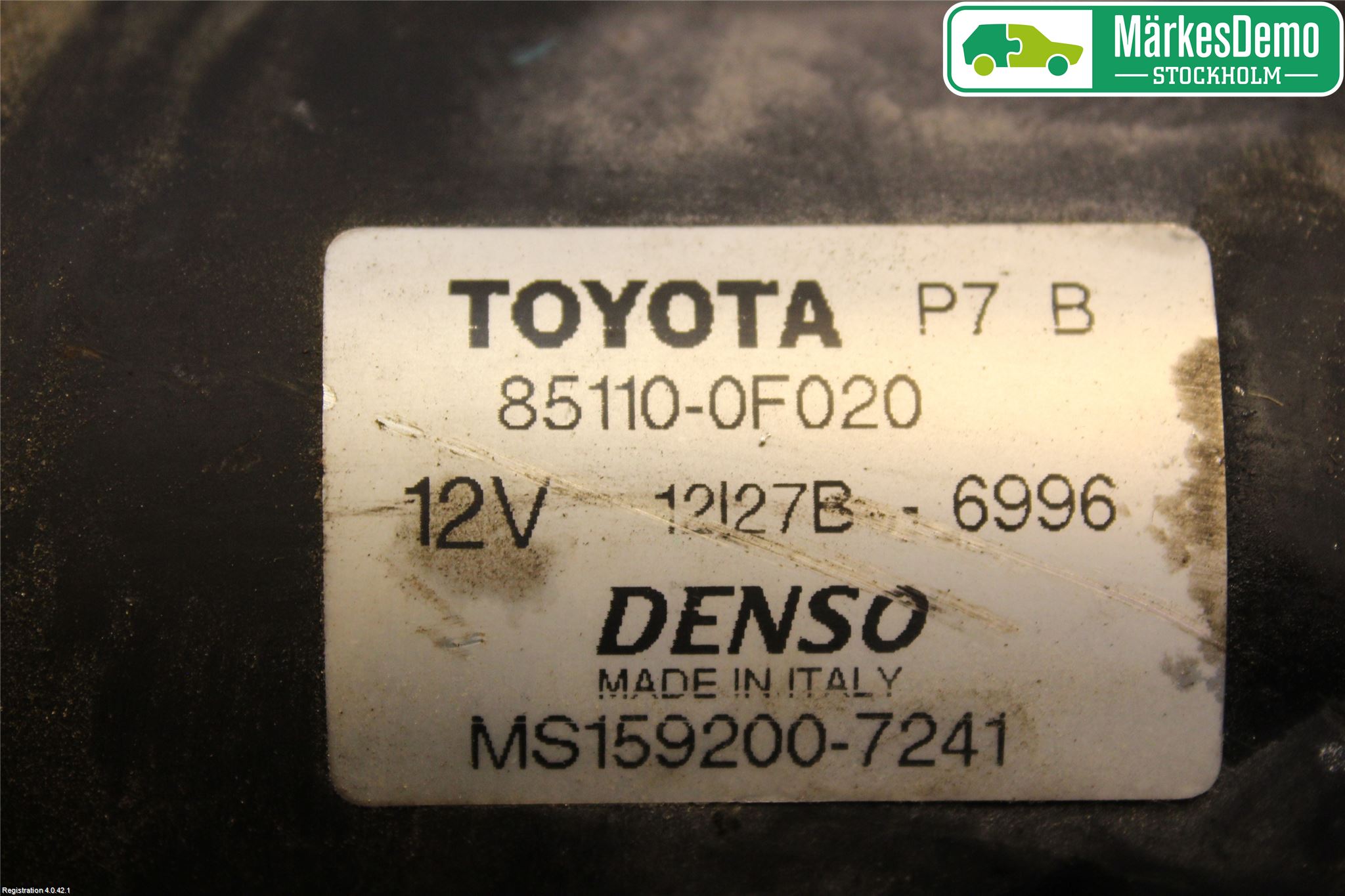 Toyota COROLLA VERSO 08-09 Viskermotor Frontrute