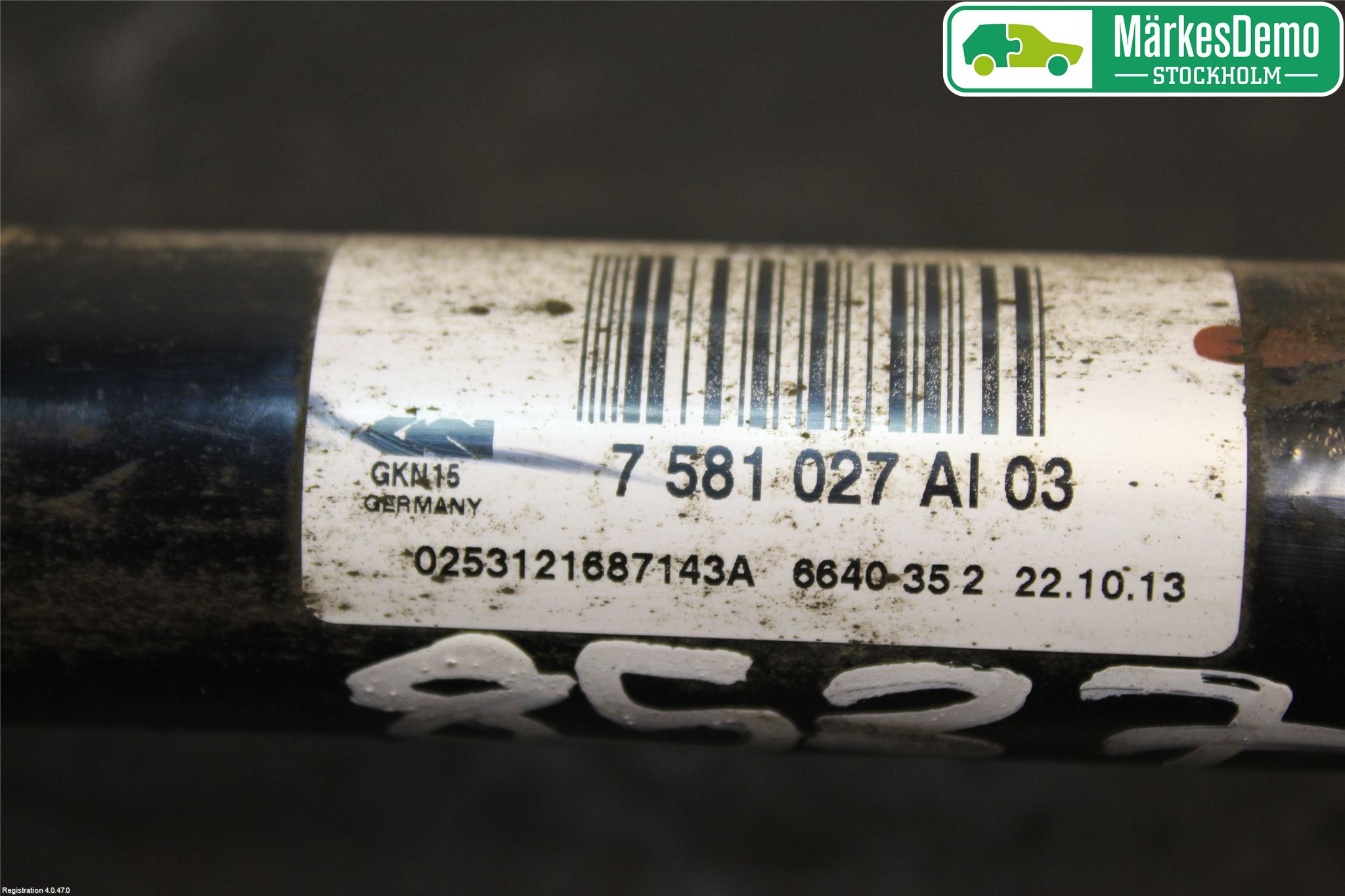 BMW 5 F10/F11/F18 09-17 Drivaksel Bak Kompl Venstre