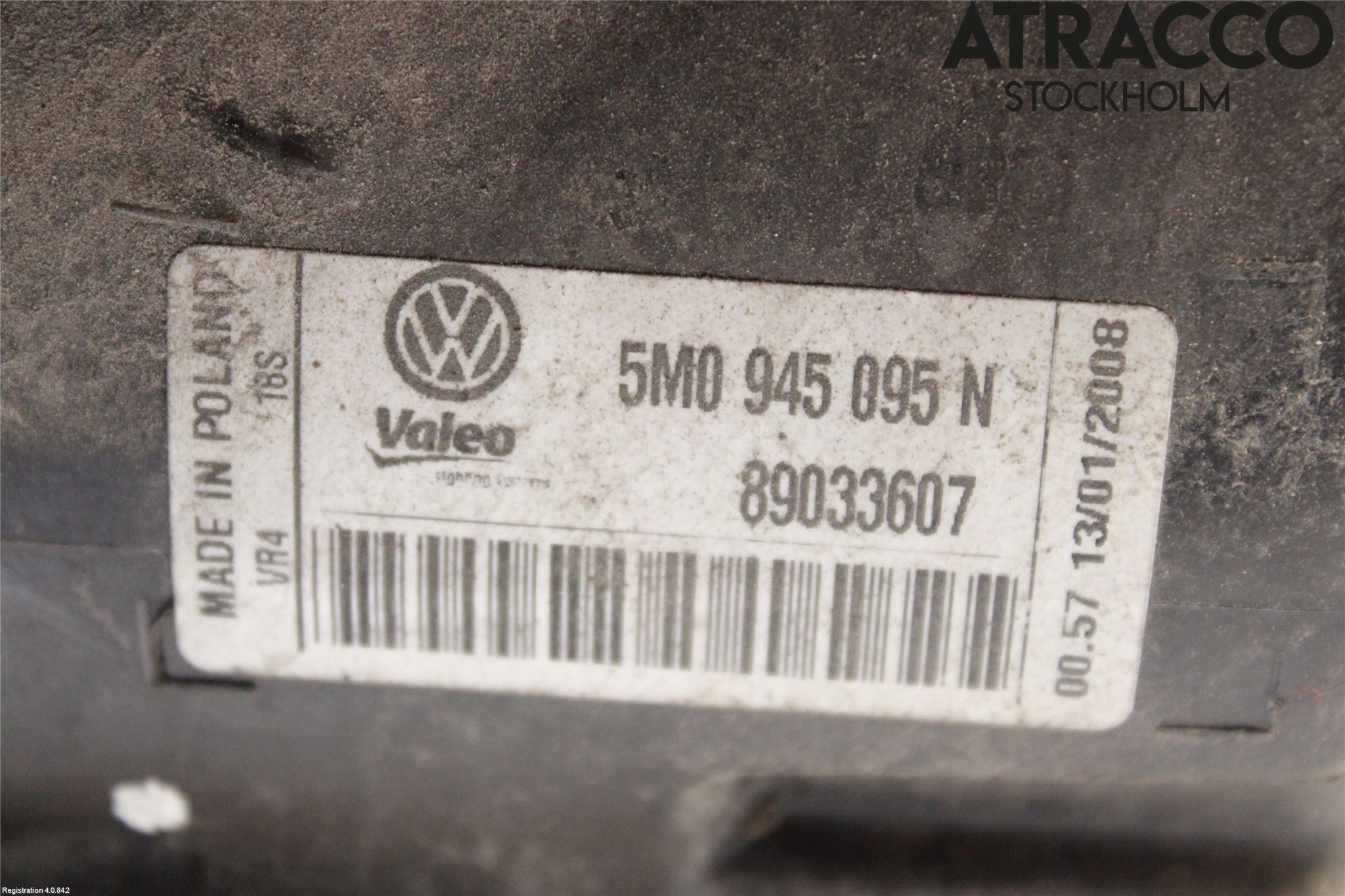 Volkswagen VW GOLF PLUS/CROSS GOLF 04-14 Baklykt Venstre