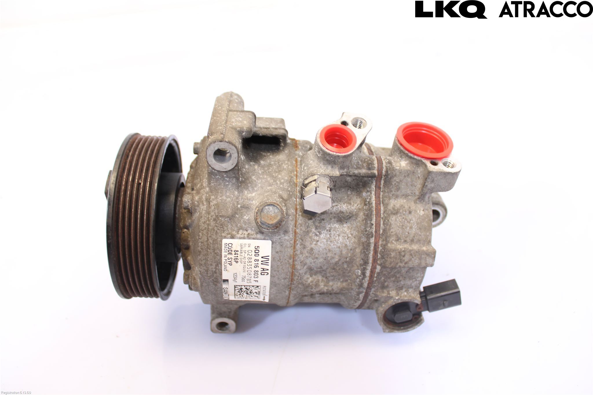 Volkswagen VW GOLF / E-GOLF VII 13-20 Varme Ac Kompressor