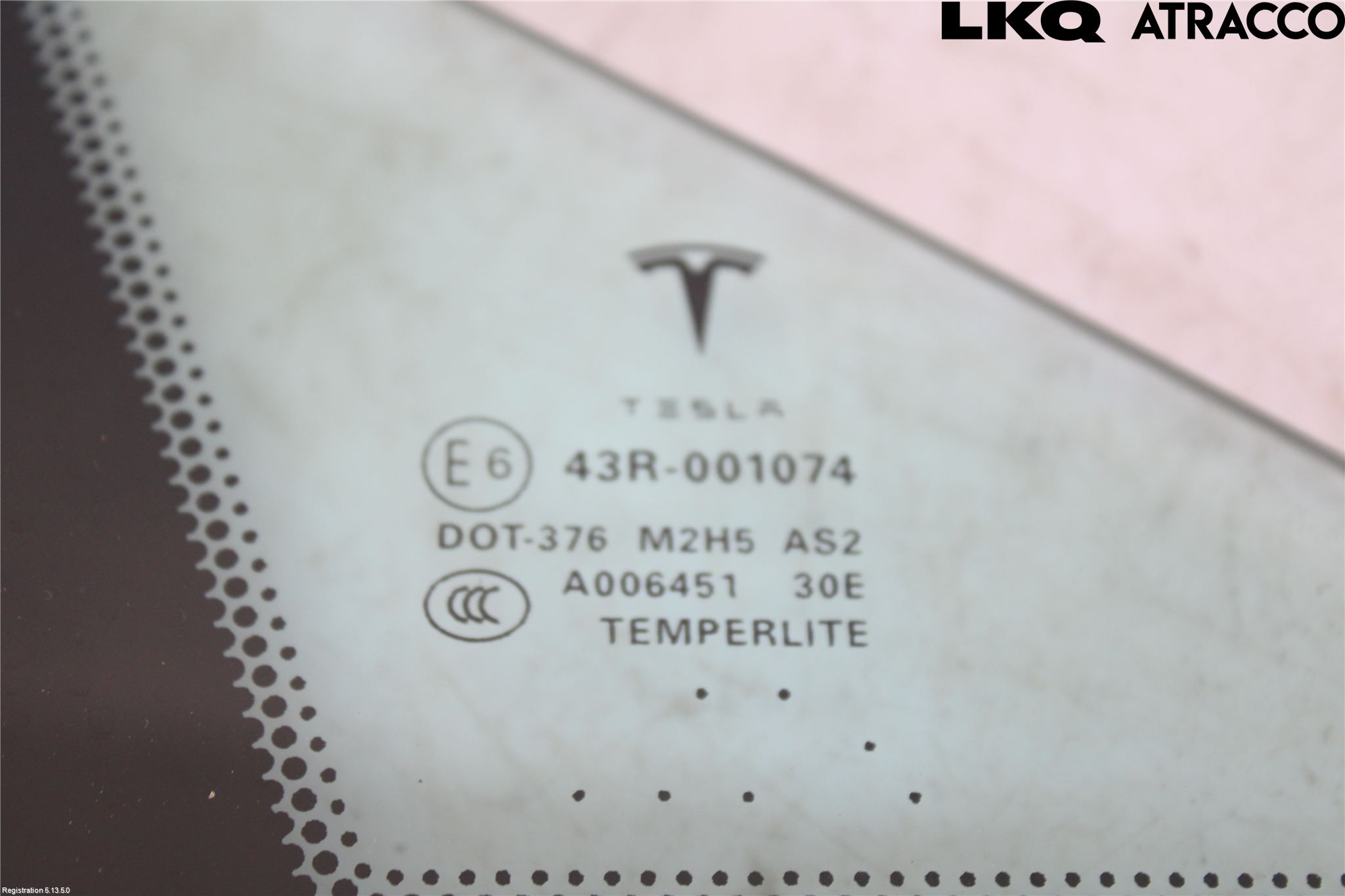 Tesla MODEL S 13- Dørrute Foran Venstre Trekant