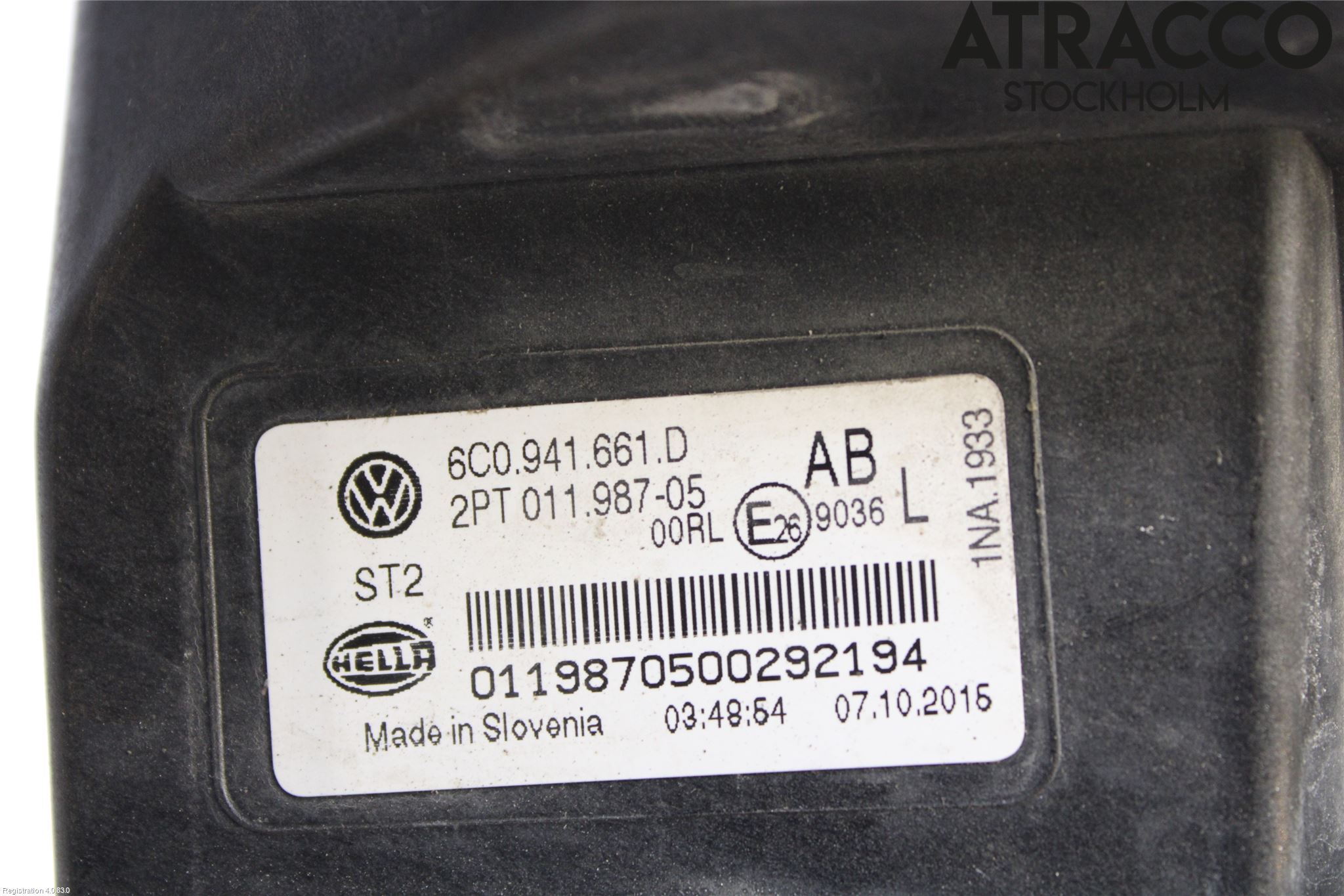 Volkswagen VW POLO 10-17 Frontlykt-Kurve-Tåkelys