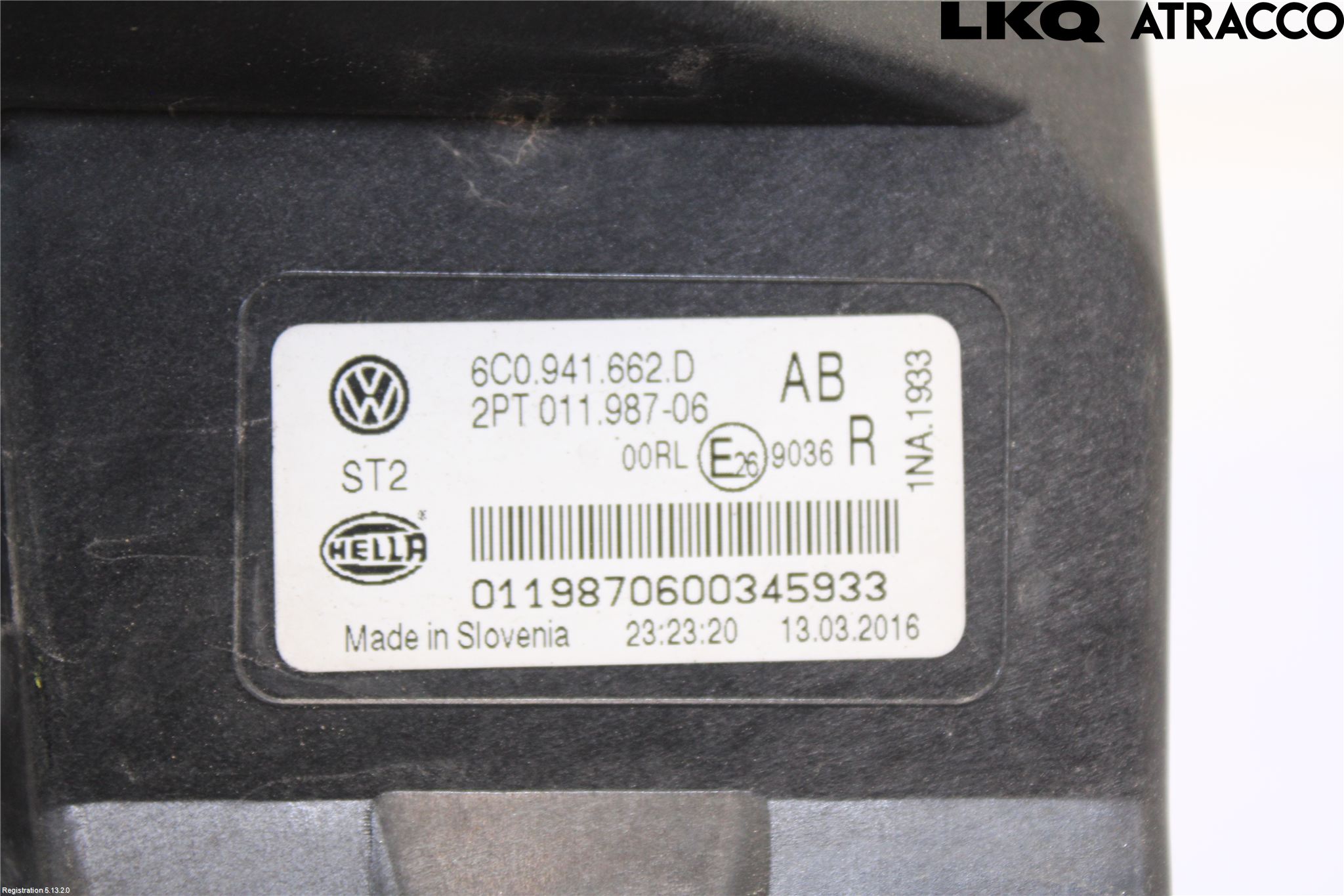 Volkswagen VW POLO 10-17 Frontlykt-Kurve-Tåkelys