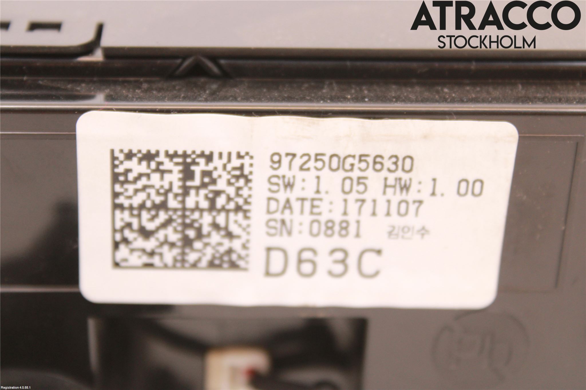Kia NIRO (DE) 17-22 Varme Ac Betjening-Display