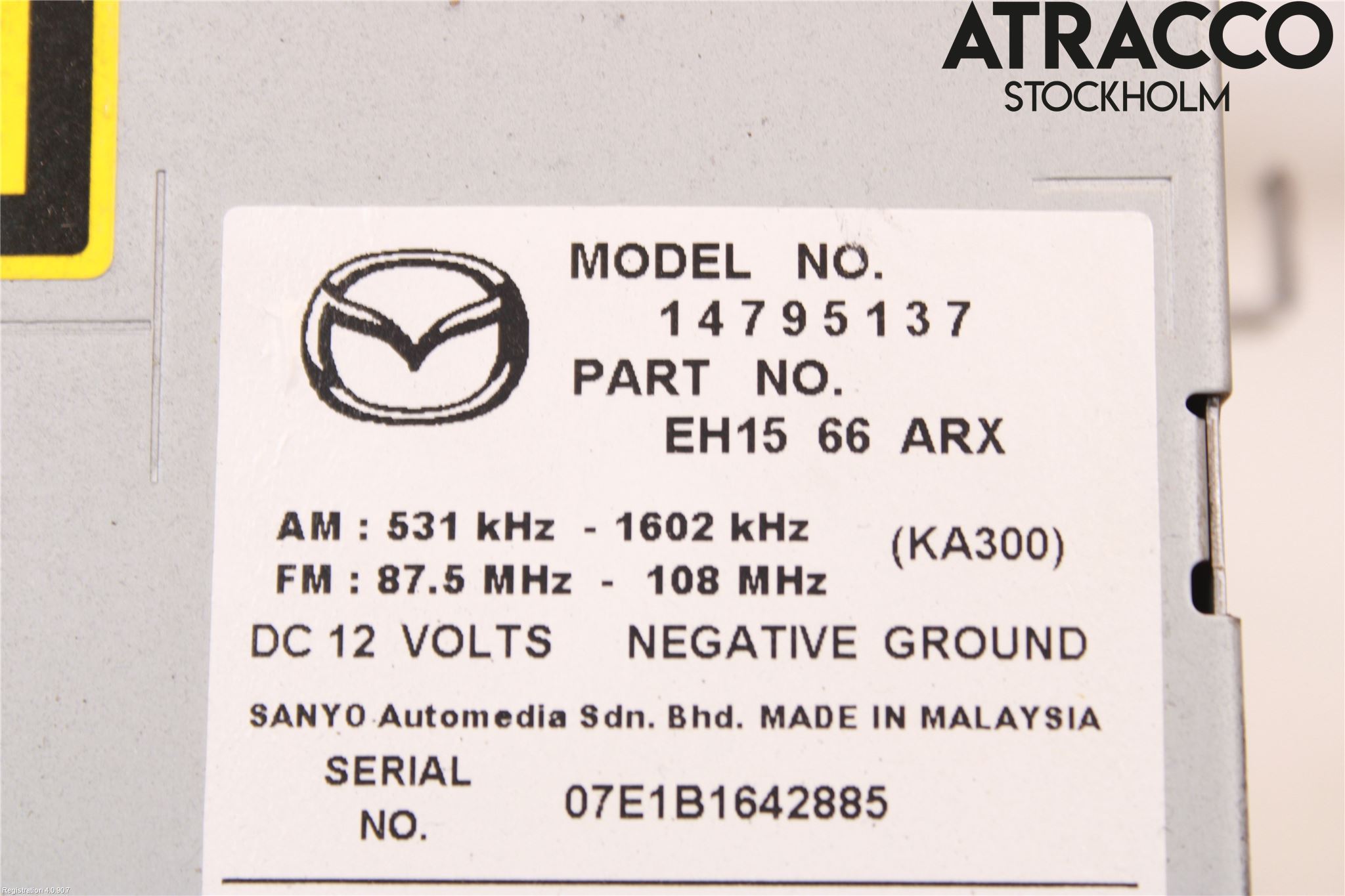 Mazda CX-7 Stereo Radio Med Cd