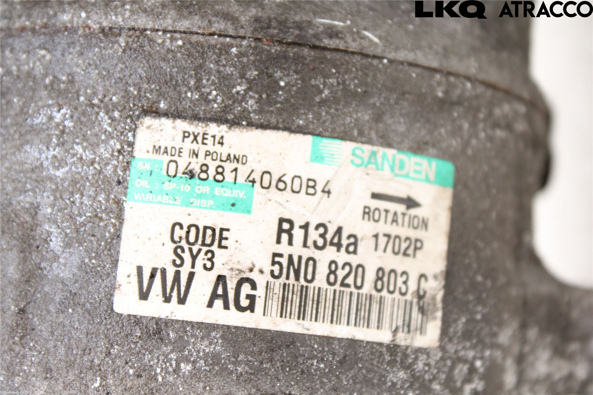 Volkswagen VW PASSAT 05-11 Varme Ac Kompressor