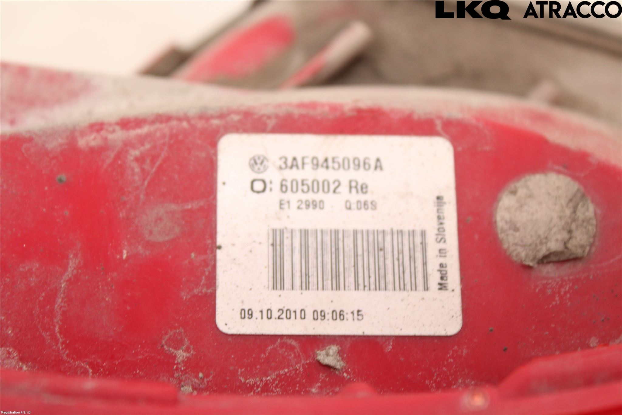 Volkswagen VW PASSAT 11-14 Baklykt Høyre