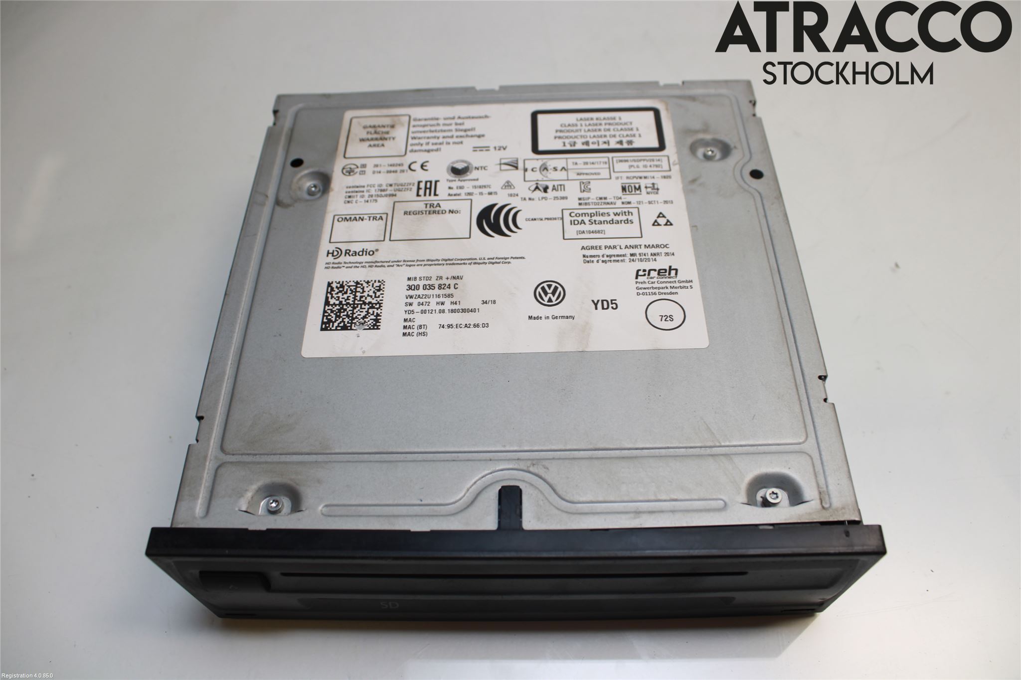 Volkswagen VW GOLF / E-GOLF VII 13-20 Stereo Radio Med Cd