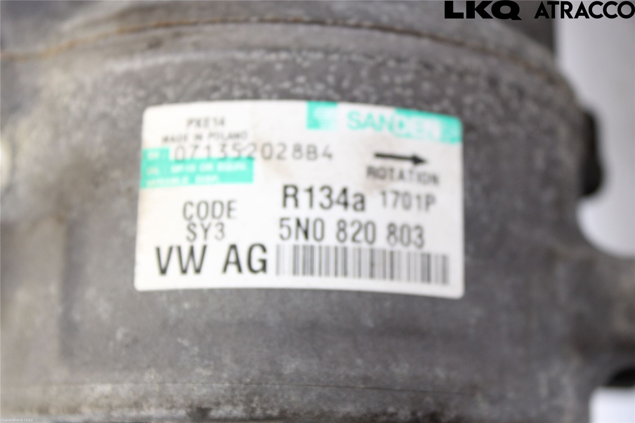 Audi A3/S3 05-13 Varme Ac Kompressor