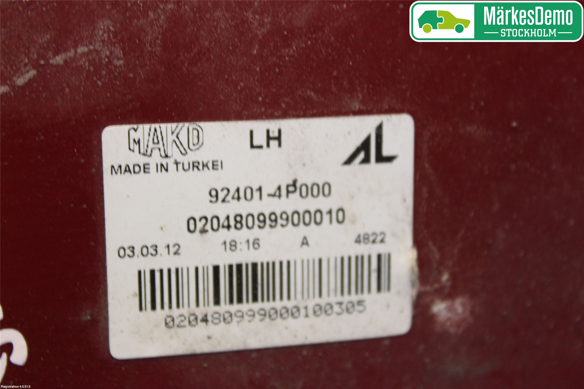 Hyundai i20 PB 09-14 Baklykt Venstre