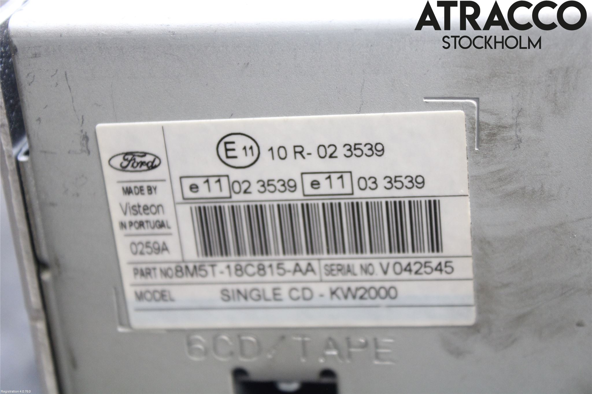 Ford FOCUS 08-11 Stereo Radio Med Cd