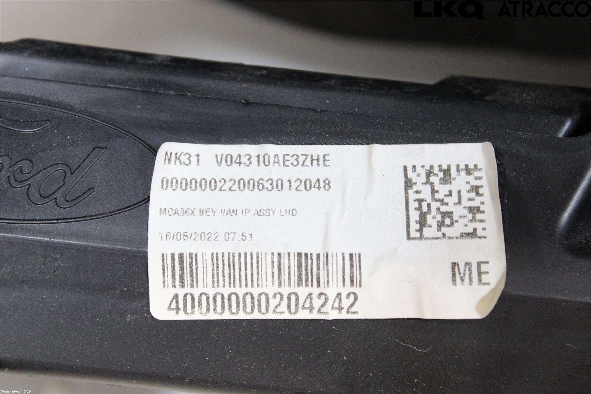 Ford TRANSIT/TOURNEO CUSTOM 13-24 Dashbord