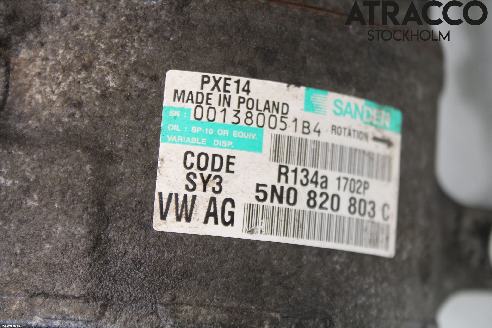 Skoda FABIA 07-14 Varme Ac Kompressor