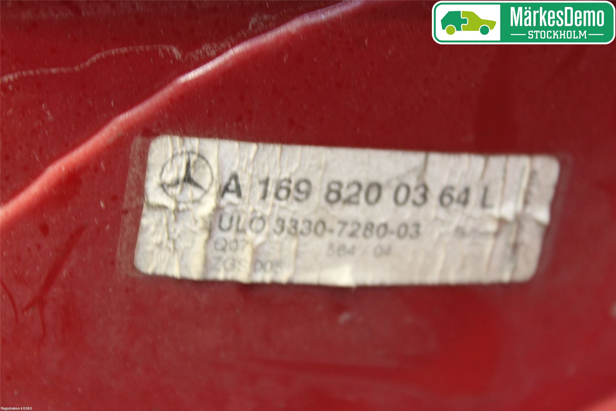 Mercedes-Benz MB A-KLASS (W169) 04-12 Baklykt Venstre