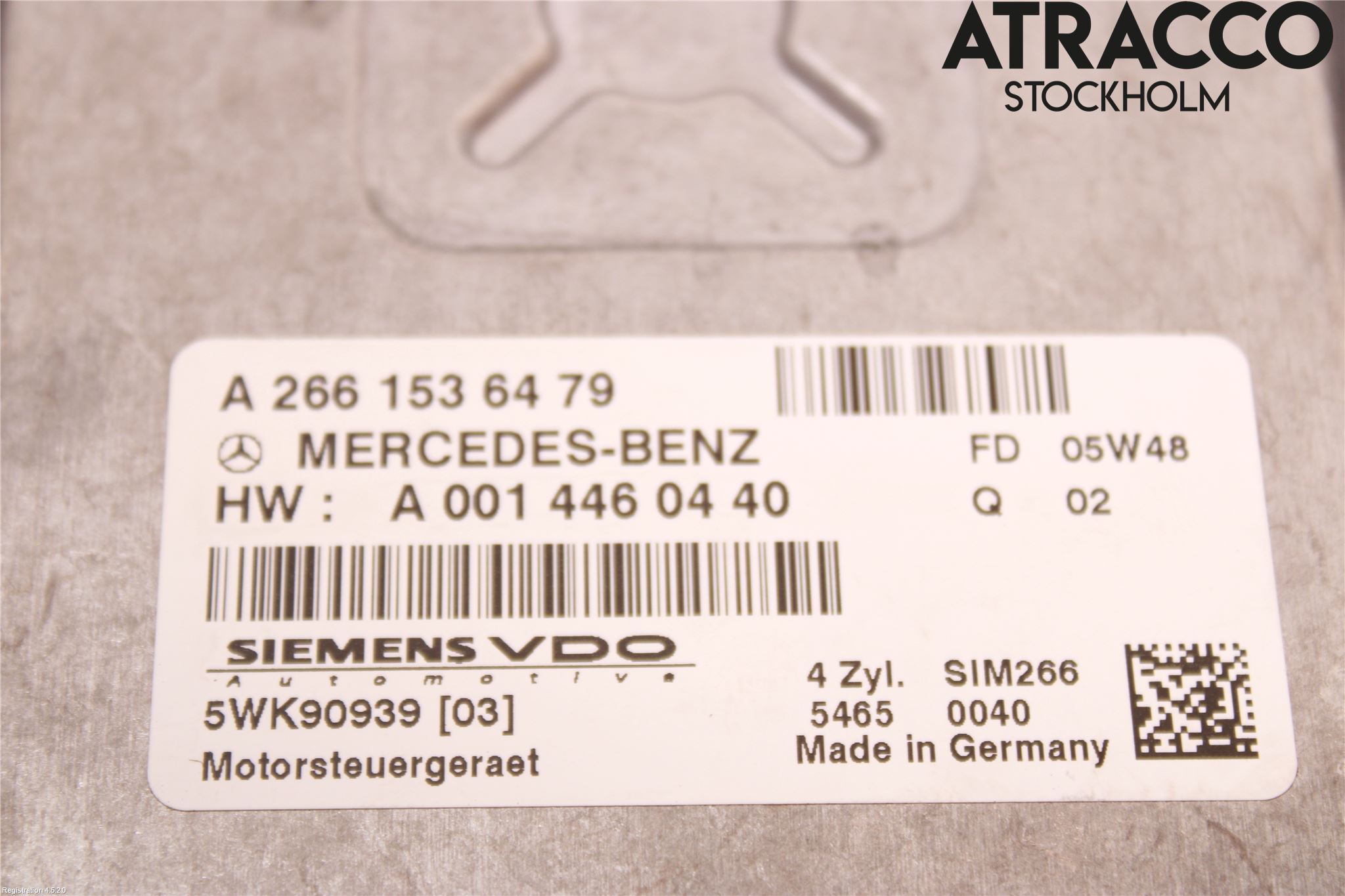 Mercedes-Benz MB B-KLASS (W245) 05-12 Styreenhet Innsprøytning