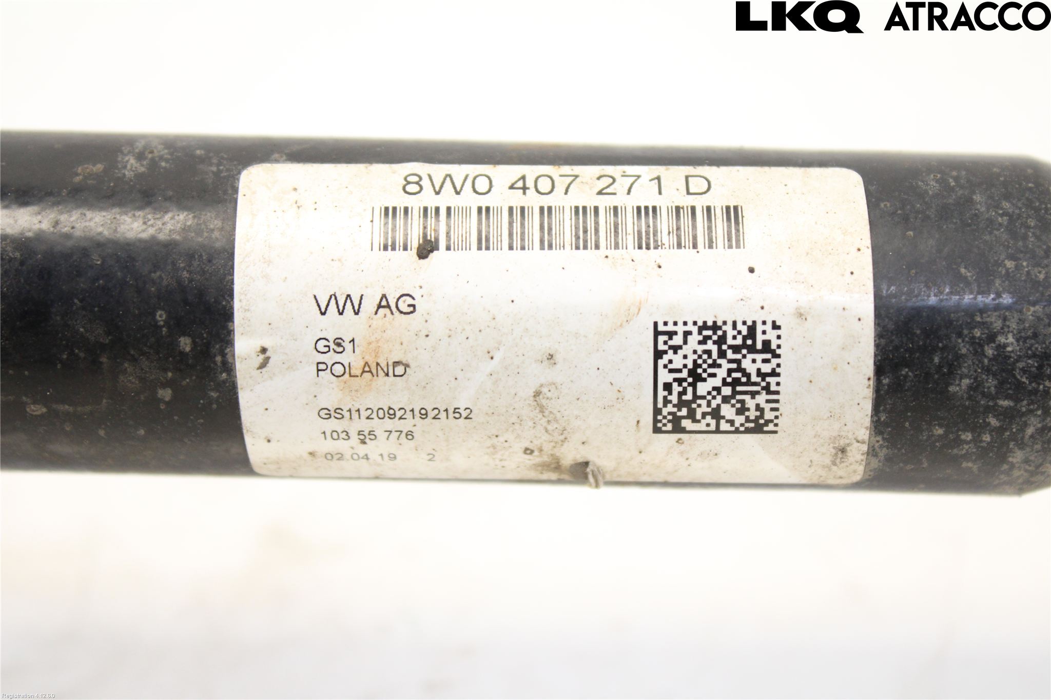 Audi A4/S4 B9 20- Drivaksel Foran Kompl Venstre