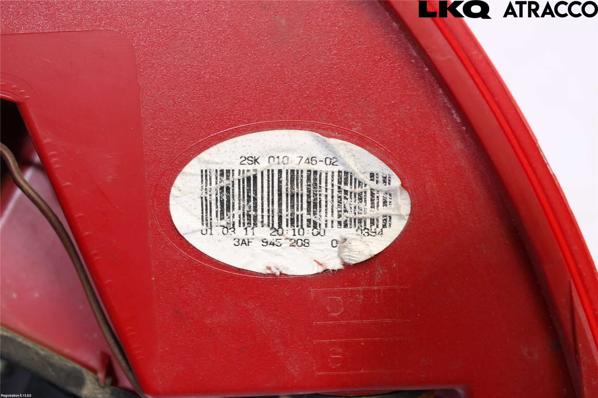 Volkswagen VW PASSAT 11-14 Baklykt Høyre