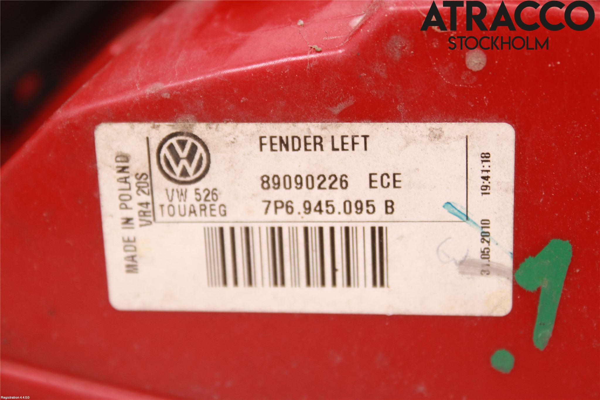 Volkswagen VW TOUAREG 7L 03-10 Baklykt Venstre