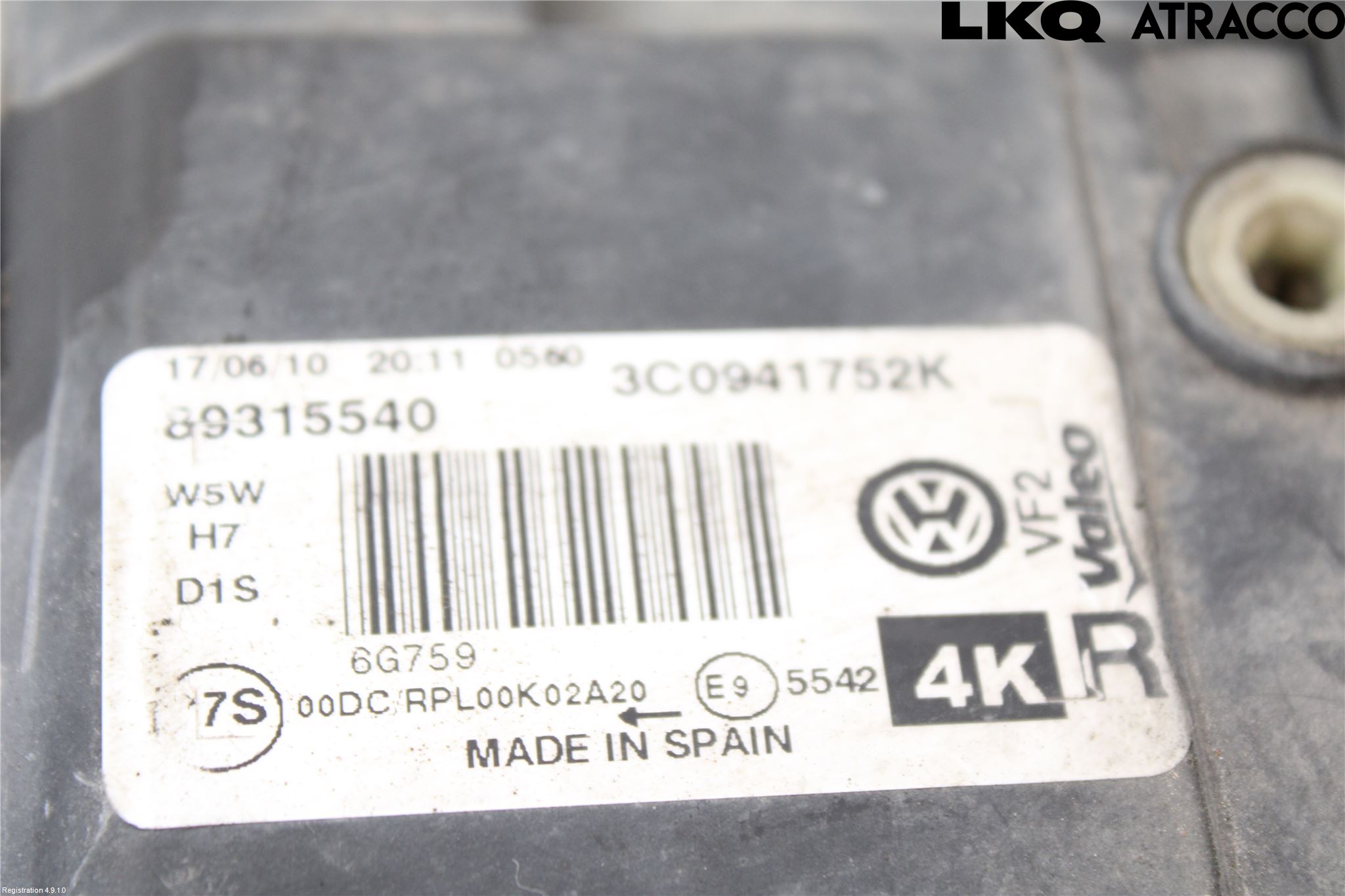 Volkswagen VW PASSAT 05-11 Frontlykt Høyre