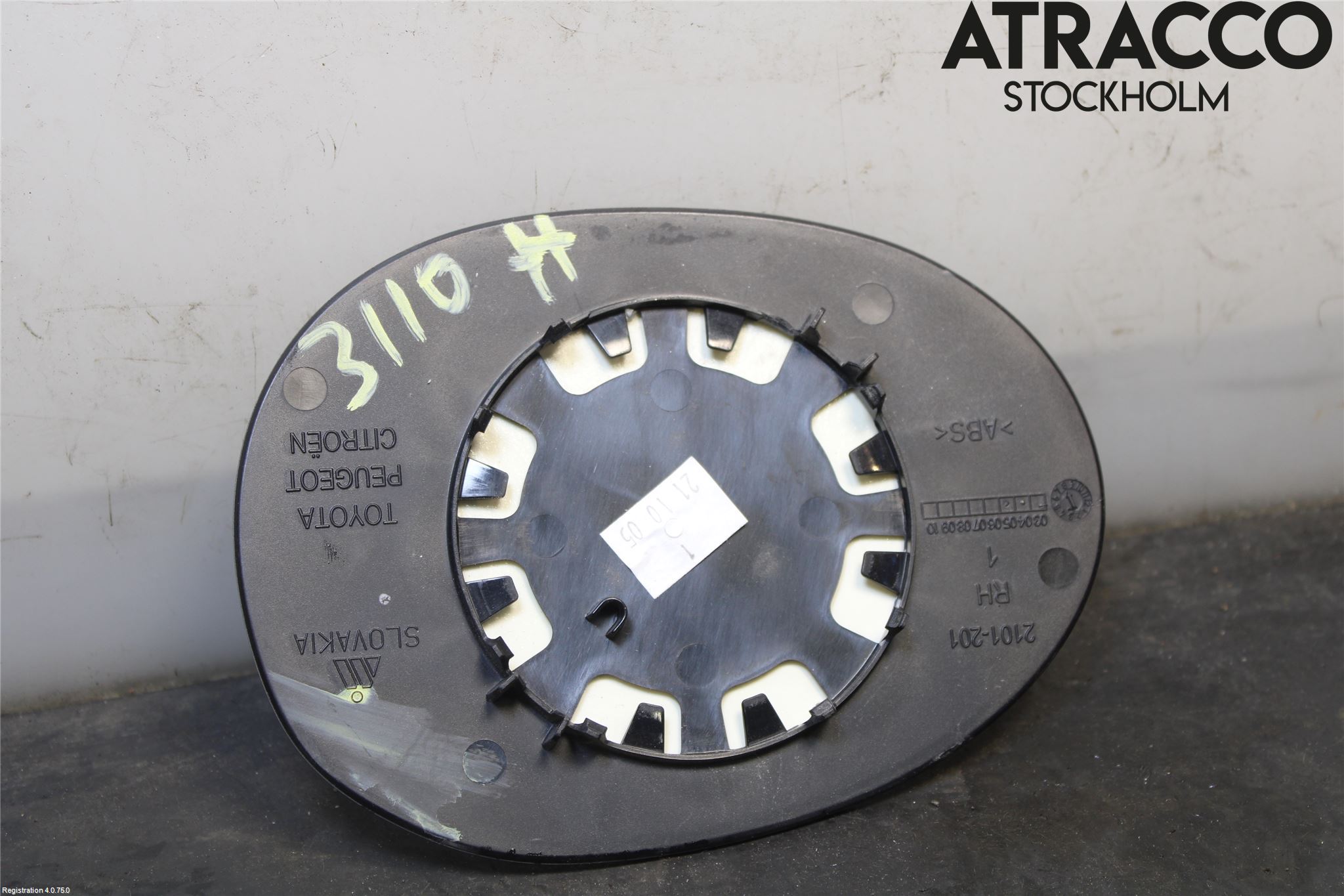 Toyota AYGO 06-14 Speil Glass H