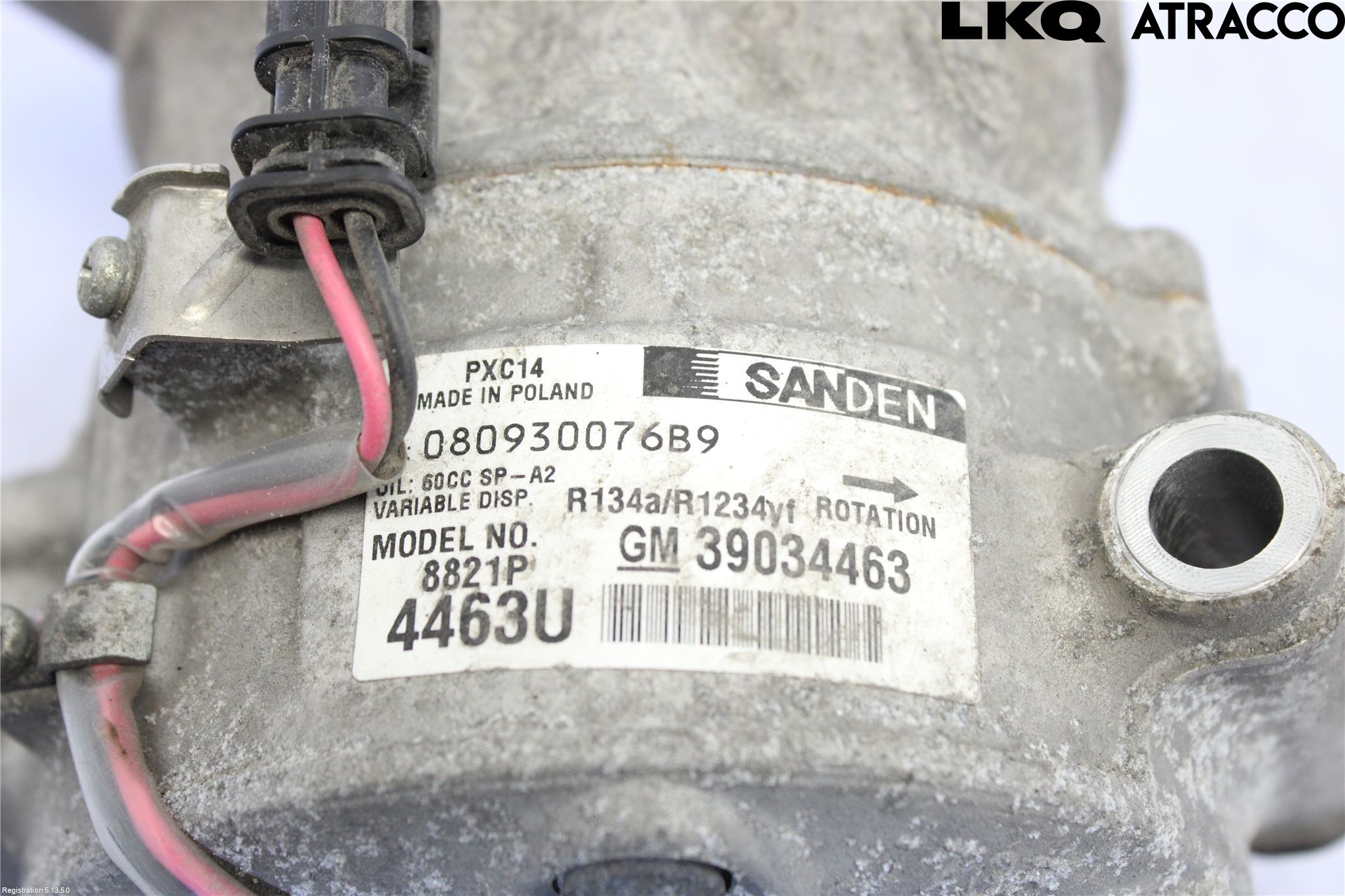 Opel ASTRA K 16-22 Varme Ac Kompressor