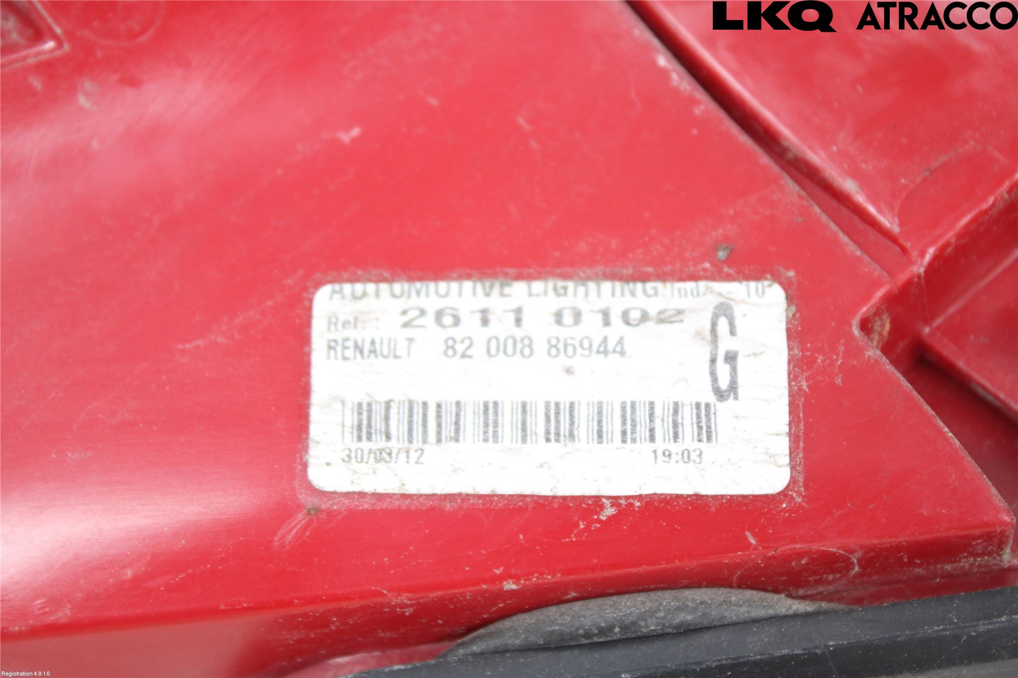 Renault CLIO III  09-12 Baklykt Høyre
