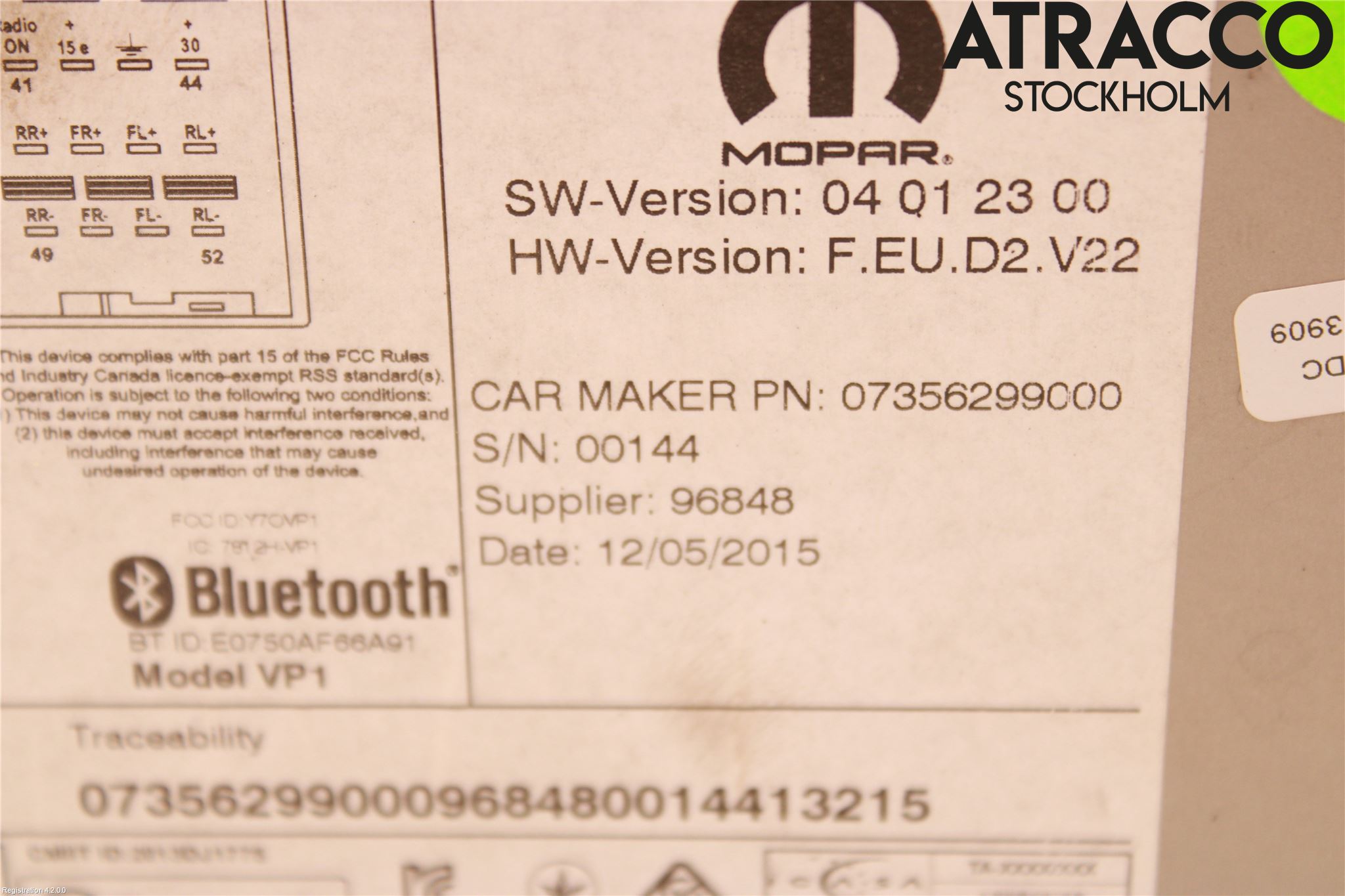 Fiat DOBLO CARGO Stereo Radio Med Cd