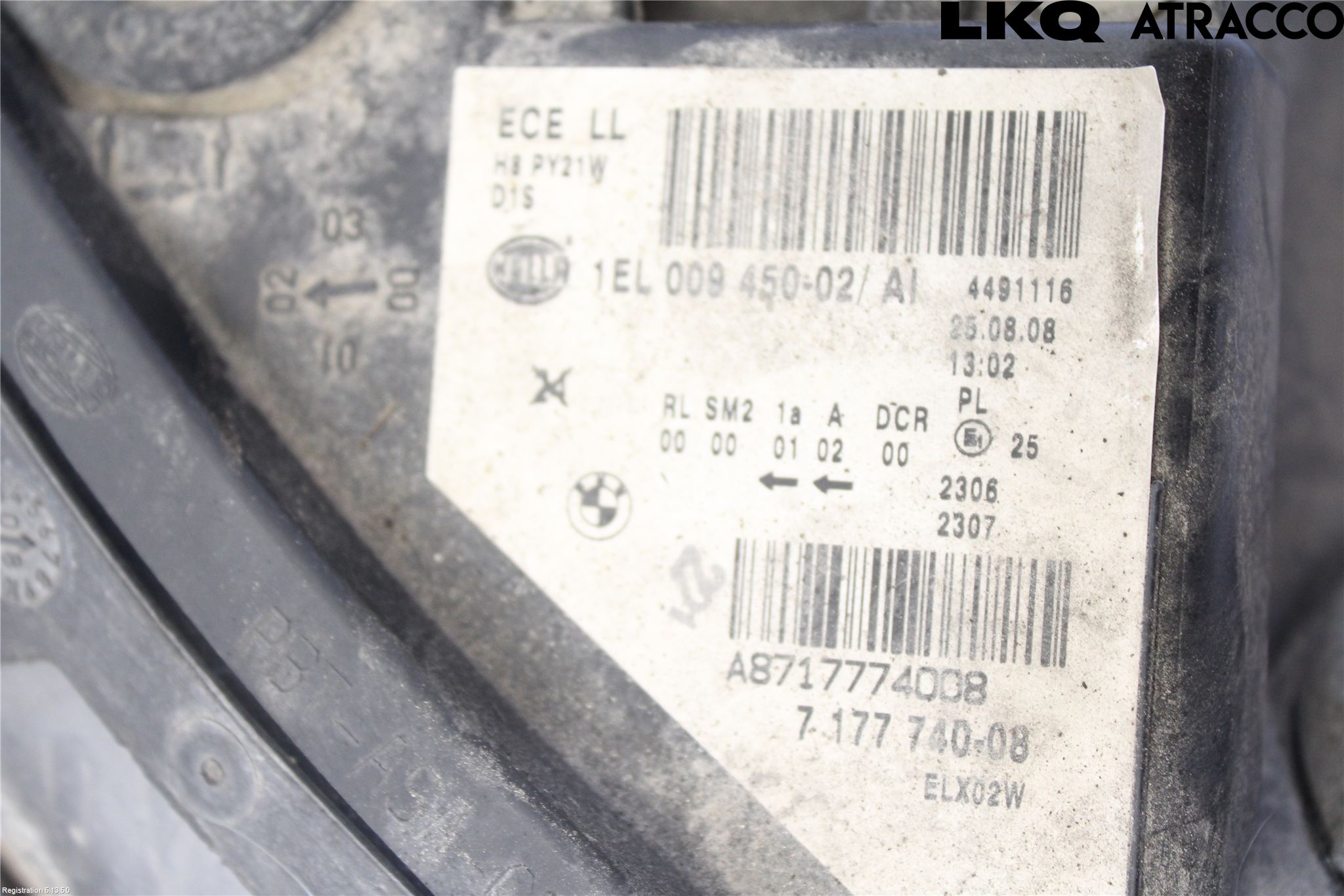 BMW 5 E60/61 Sed/Tou 02-10 Frontlykt Høyre