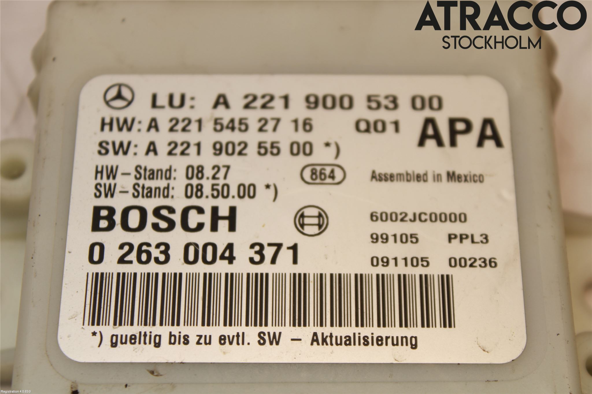 Mercedes-Benz MB S-KLASS (W221) 05-13 Styreenhet Parkering
