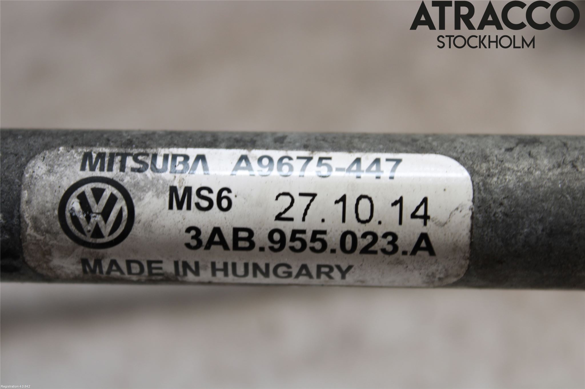 Volkswagen VW PASSAT 11-14 Viskeroverføring Frontrute