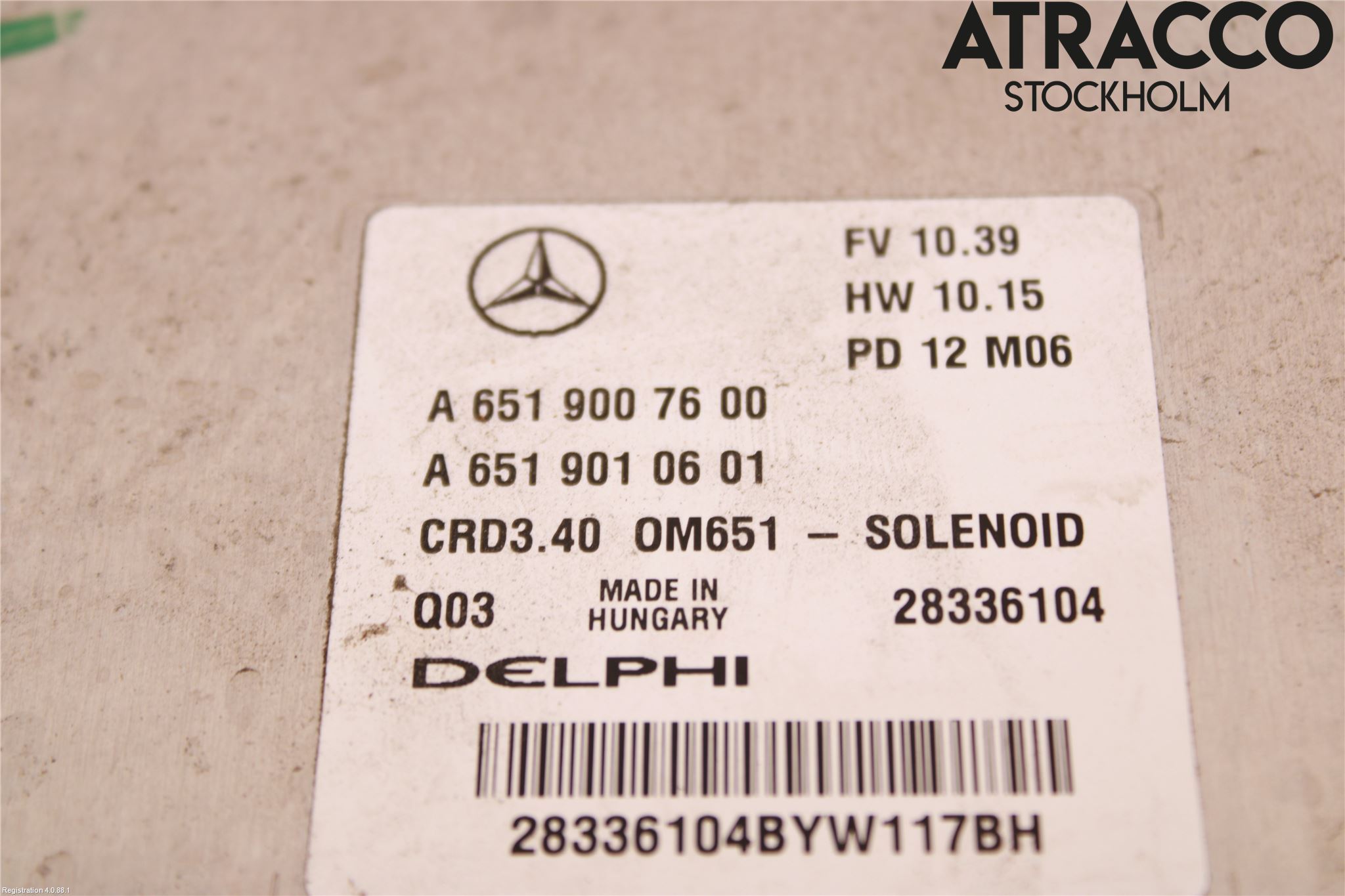 Mercedes-Benz MB B-KLASS (W246/W242) 12-19 Styreenhet Dieselpumpe