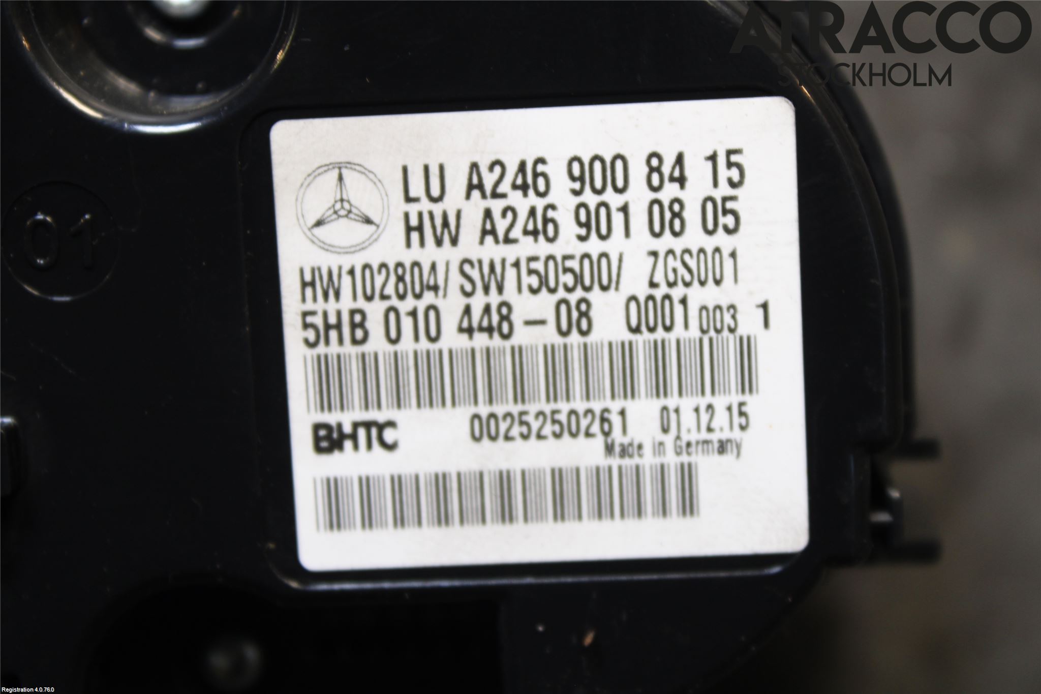 Mercedes-Benz MB CLA-KLASS (C117/X117) 13-19 Varme Ac Betjening-Display