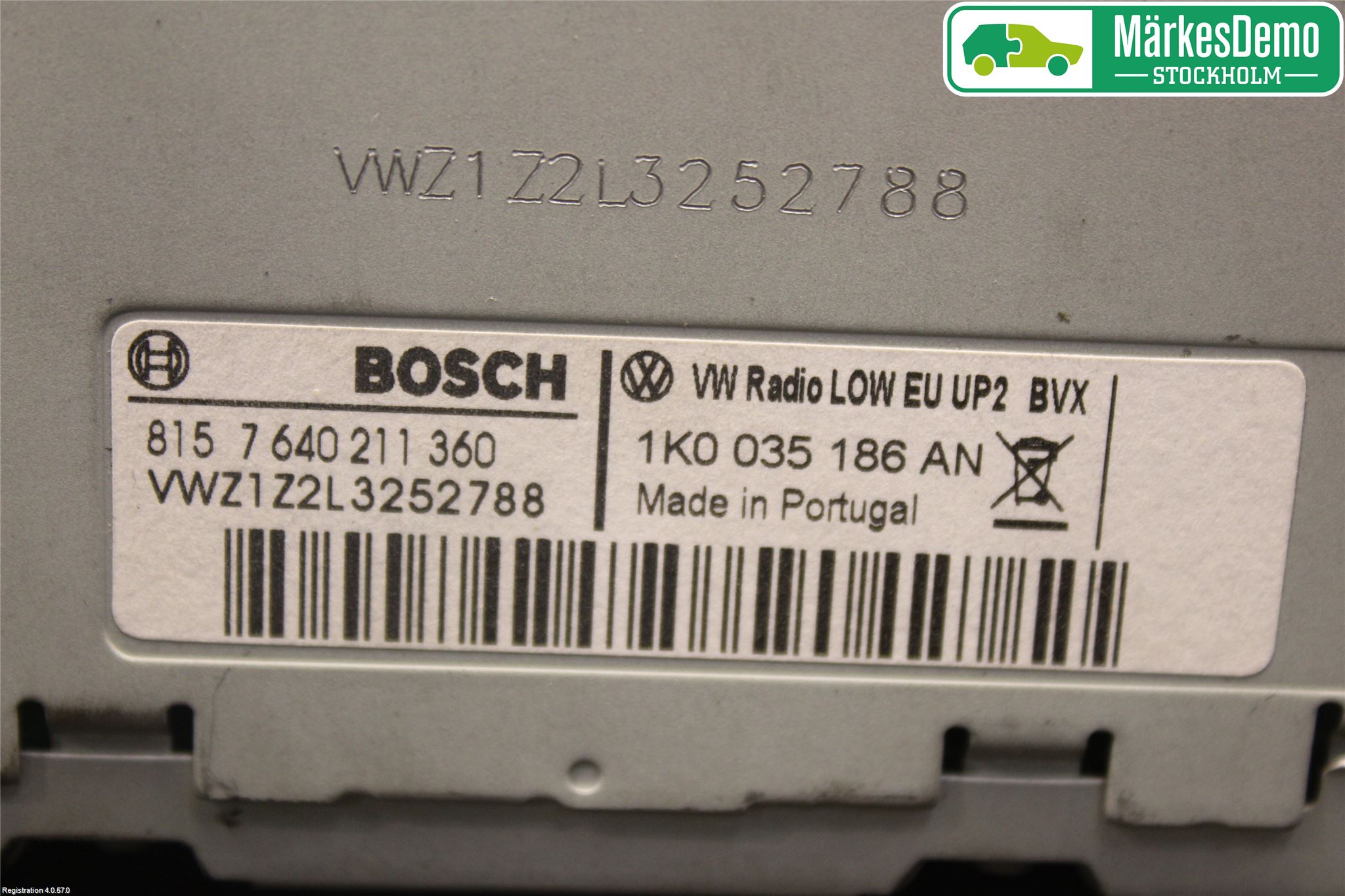 Volkswagen VW CADDY 11-15 Stereo Radio Med Cd