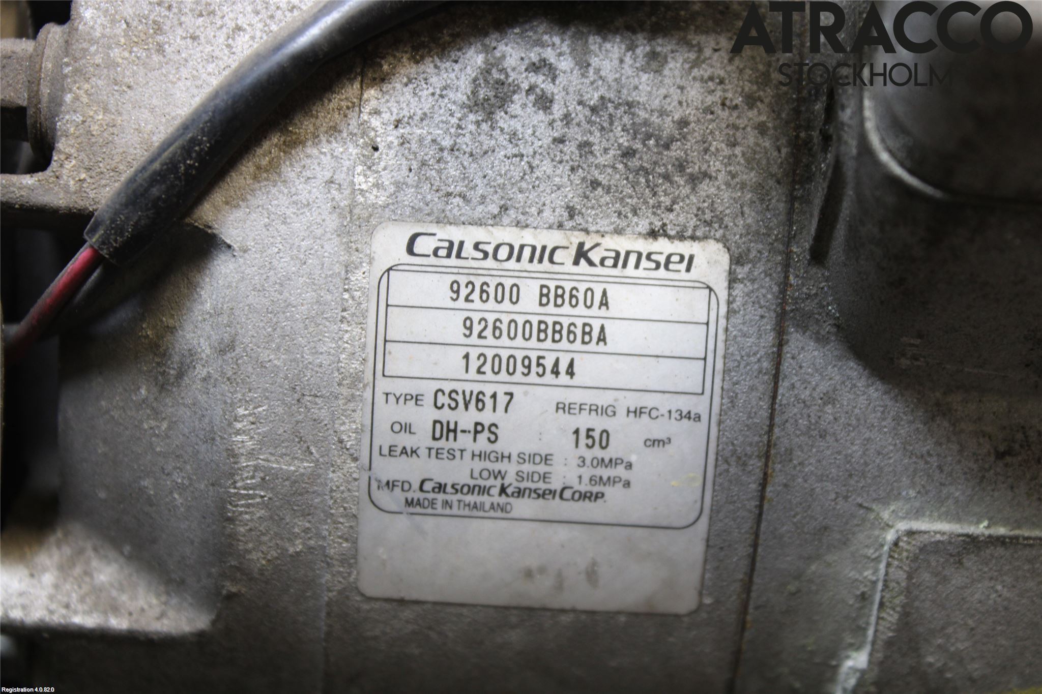 Nissan QASHQAI 10-14 Varme Ac Kompressor