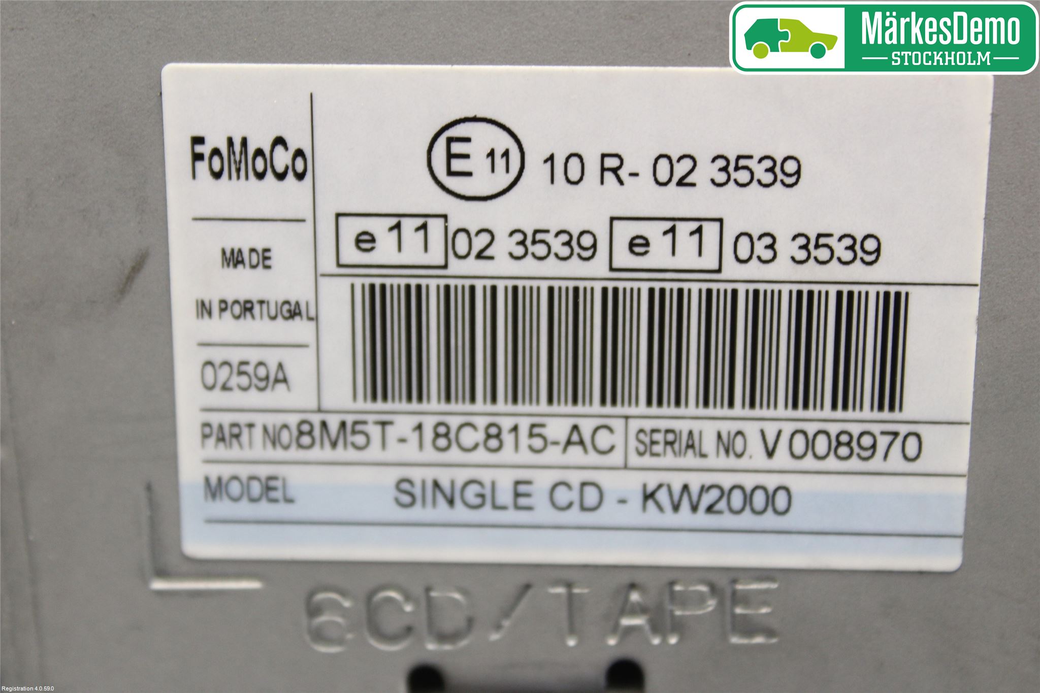 Ford FOCUS 08-11 Stereo Radio Med Cd