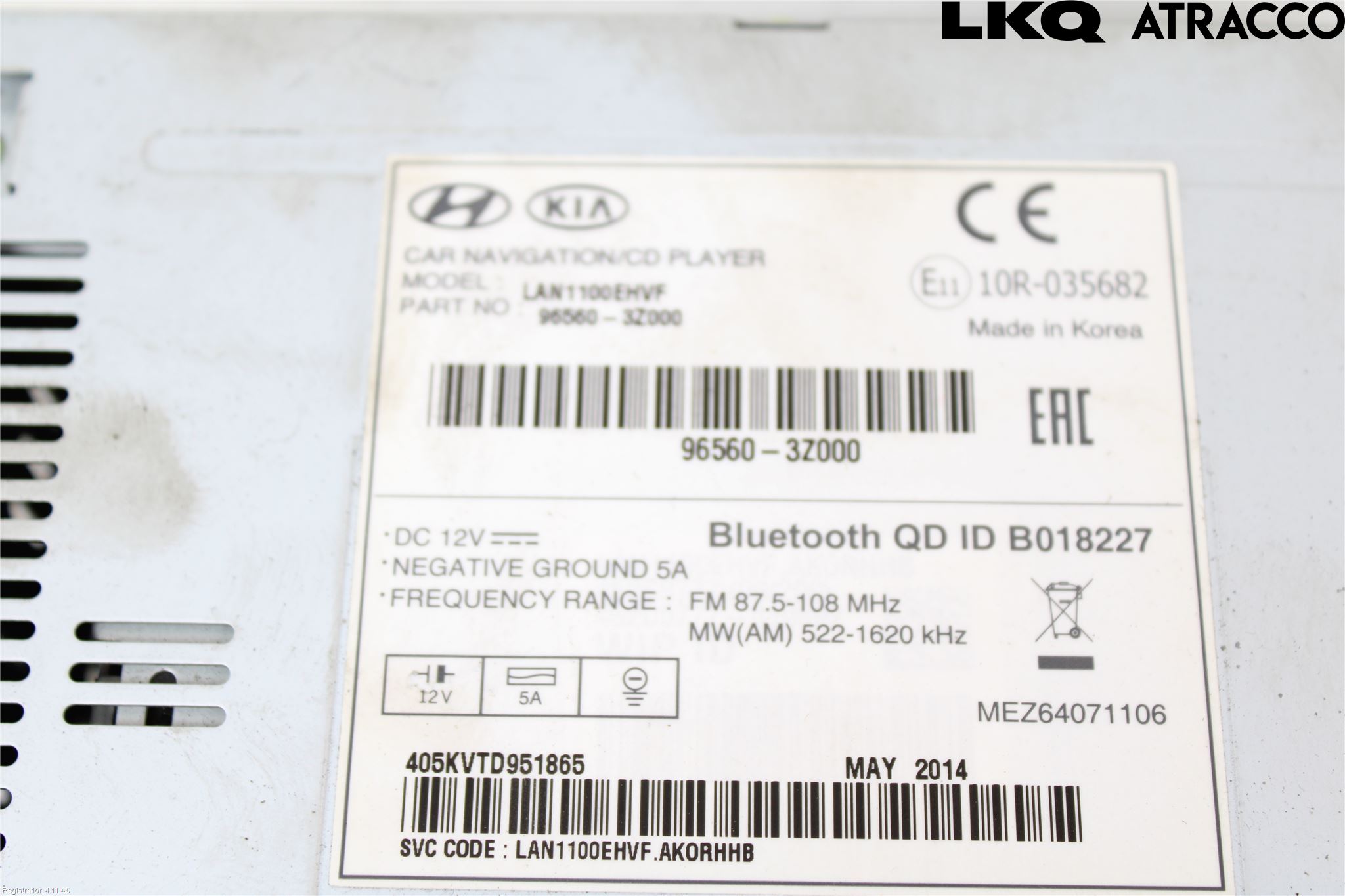 Hyundai i40 08-15 Stereo Radio Med Cd