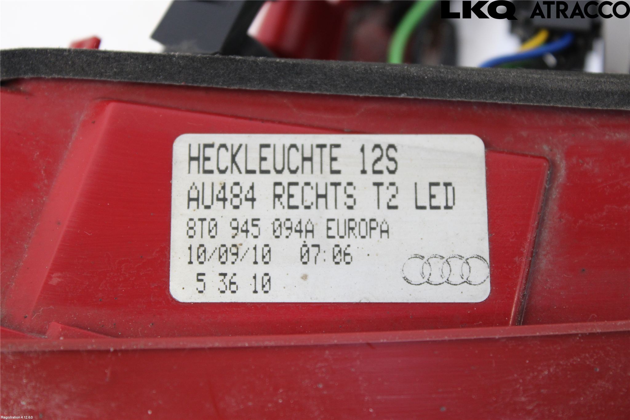 Audi A5 07-16 Baklykt Høyre  På Luke(Indre)