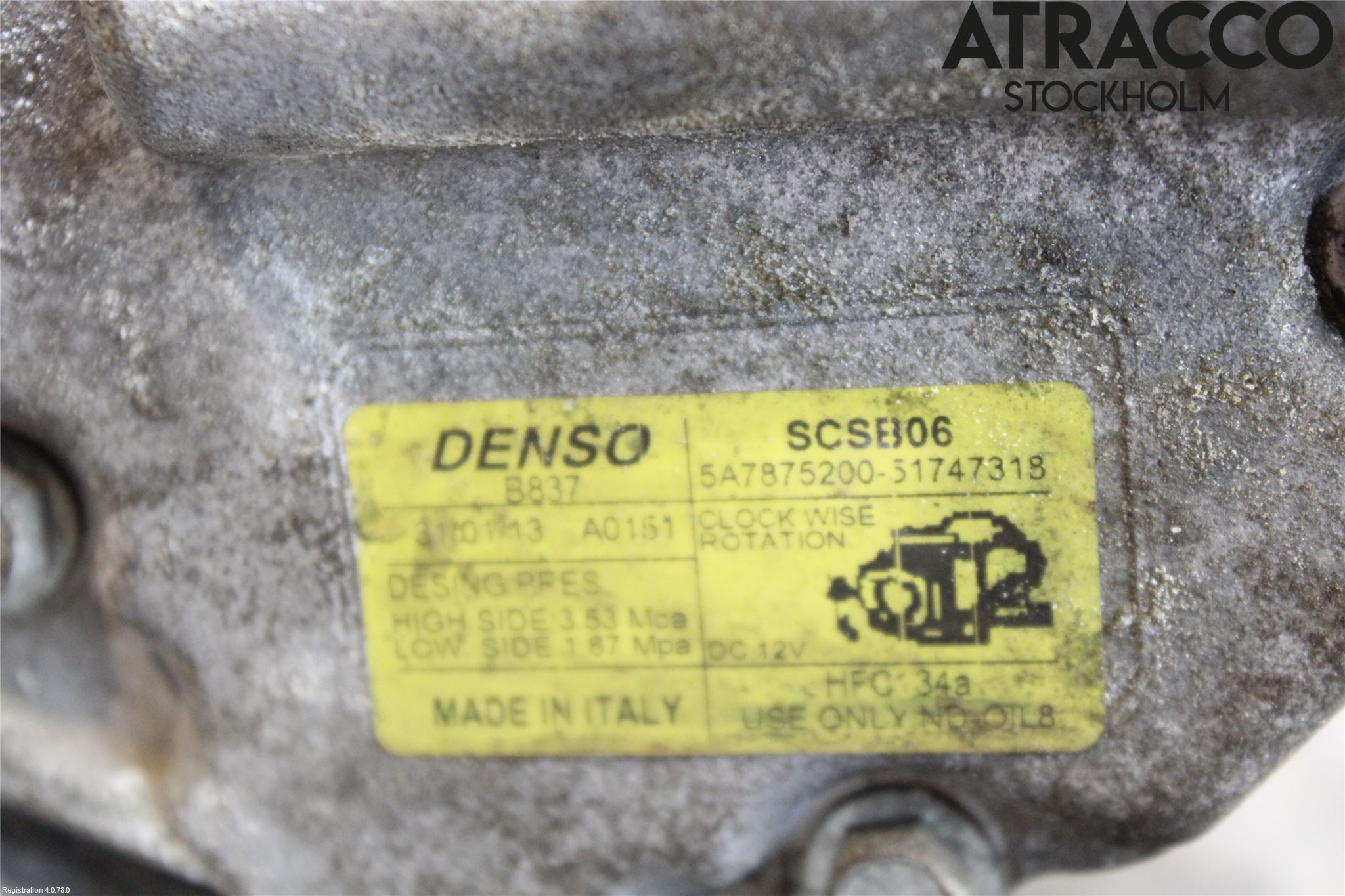 Fiat 500 07- Varme Ac Kompressor