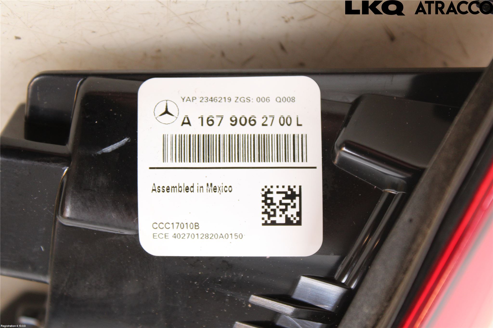 Mercedes-Benz MB GLE-KLASS (W167/V167/C167) 19- Baklykt Venstre  På Luke(Indre