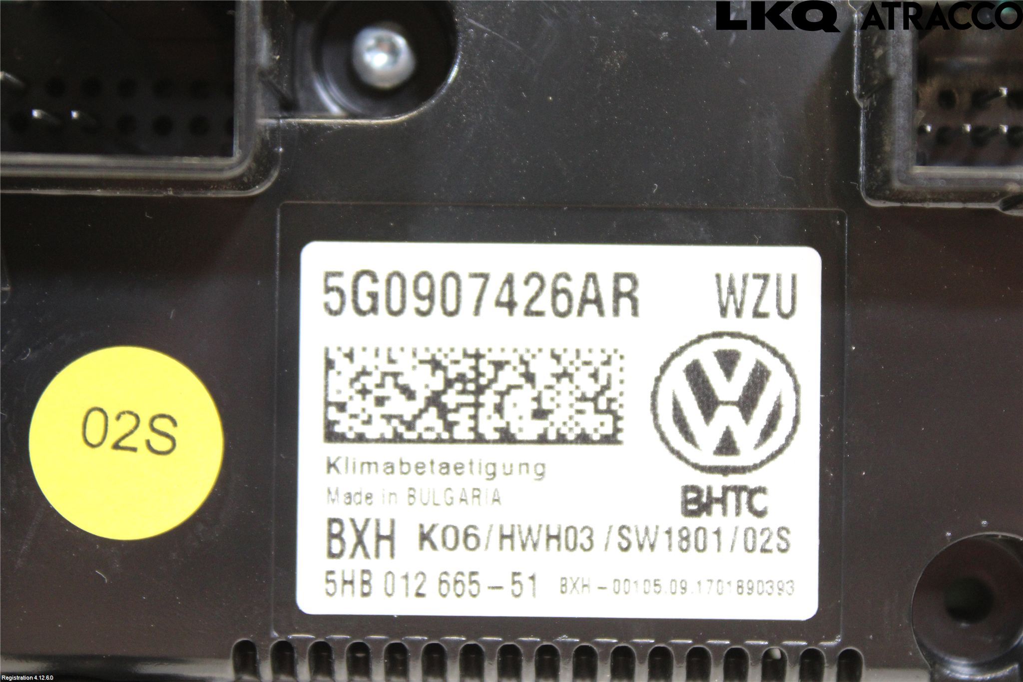 Volkswagen VW GOLF / E-GOLF VII 13-20 Varme Ac Betjening-Display