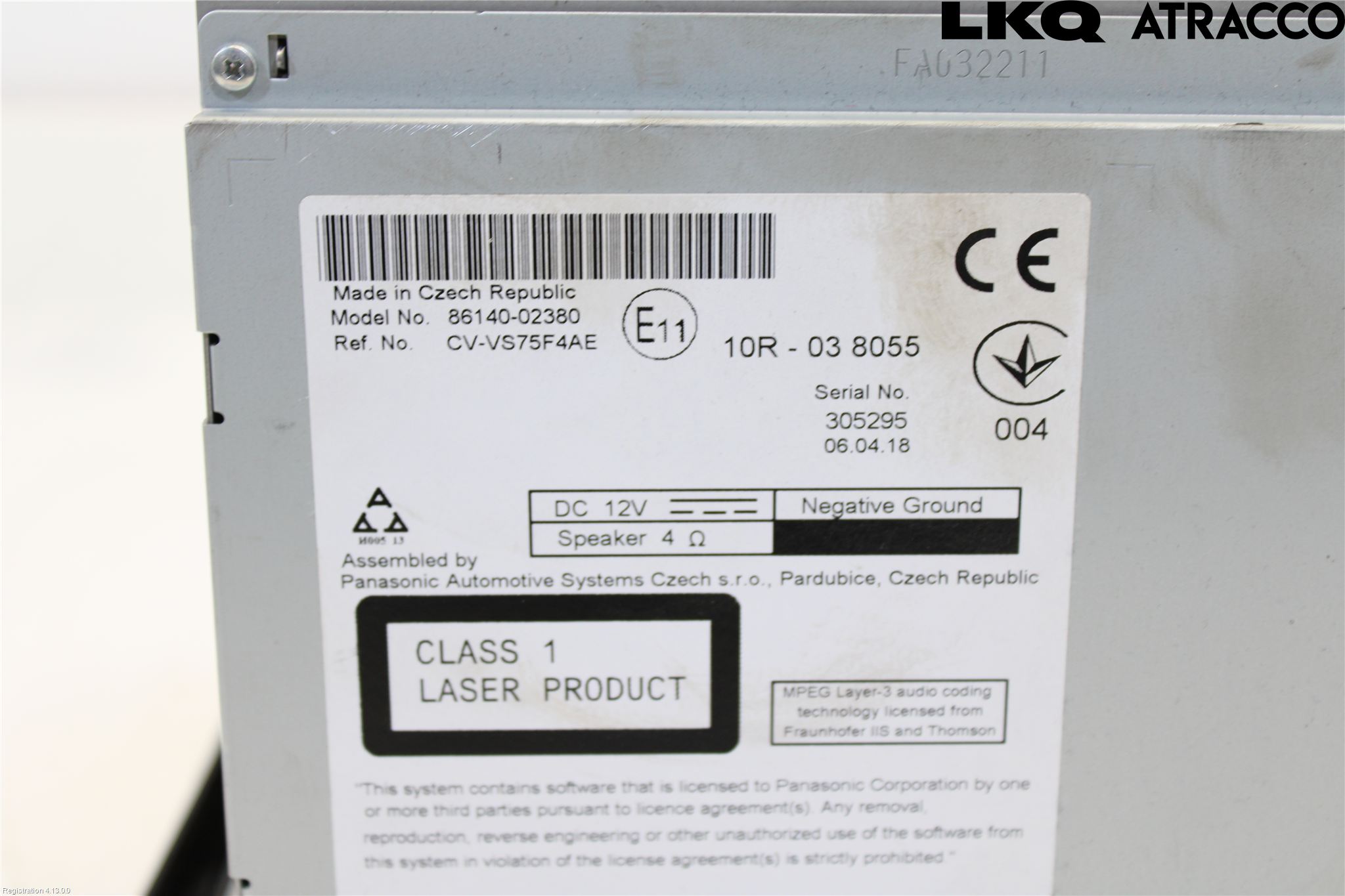 Toyota AURIS 13-19 Stereo Radio Med Cd