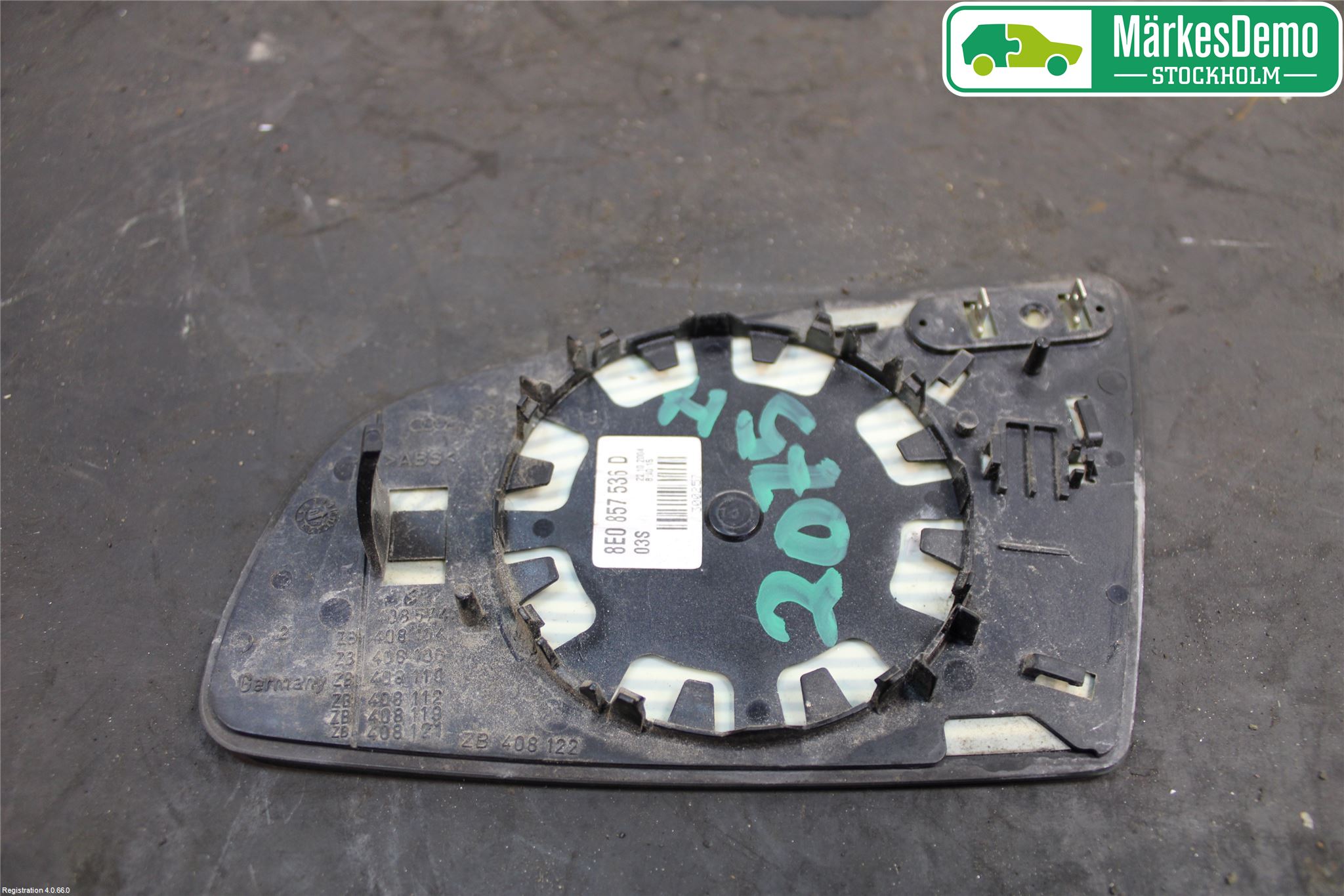 Audi A4/S4 05-07 Speil Glass H
