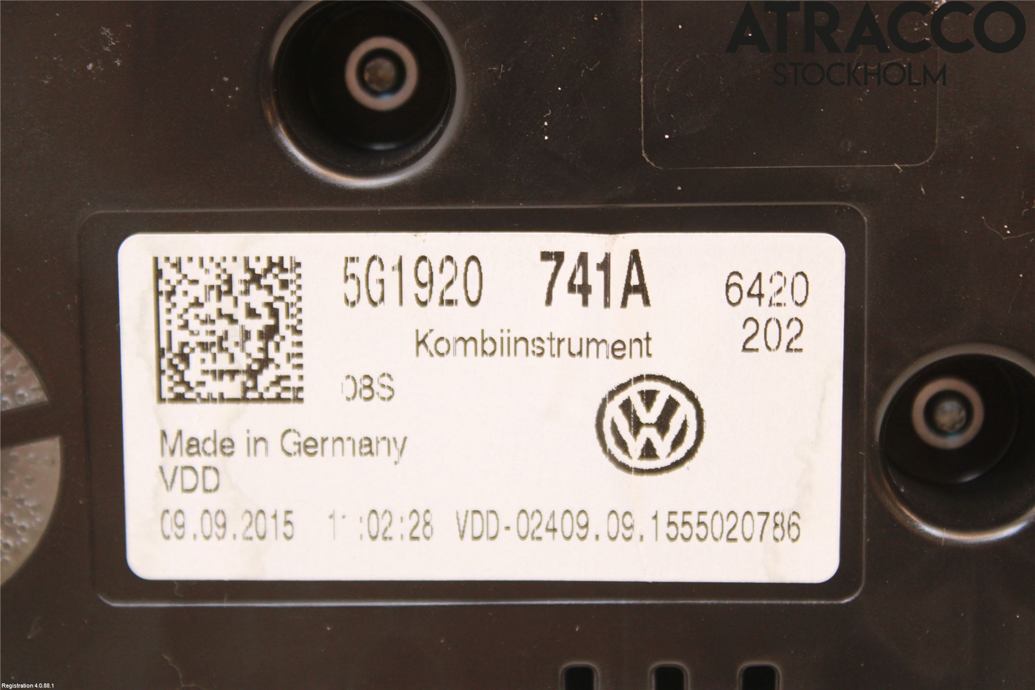 Volkswagen VW GOLF / E-GOLF VII 13-20 Instr Kombinert