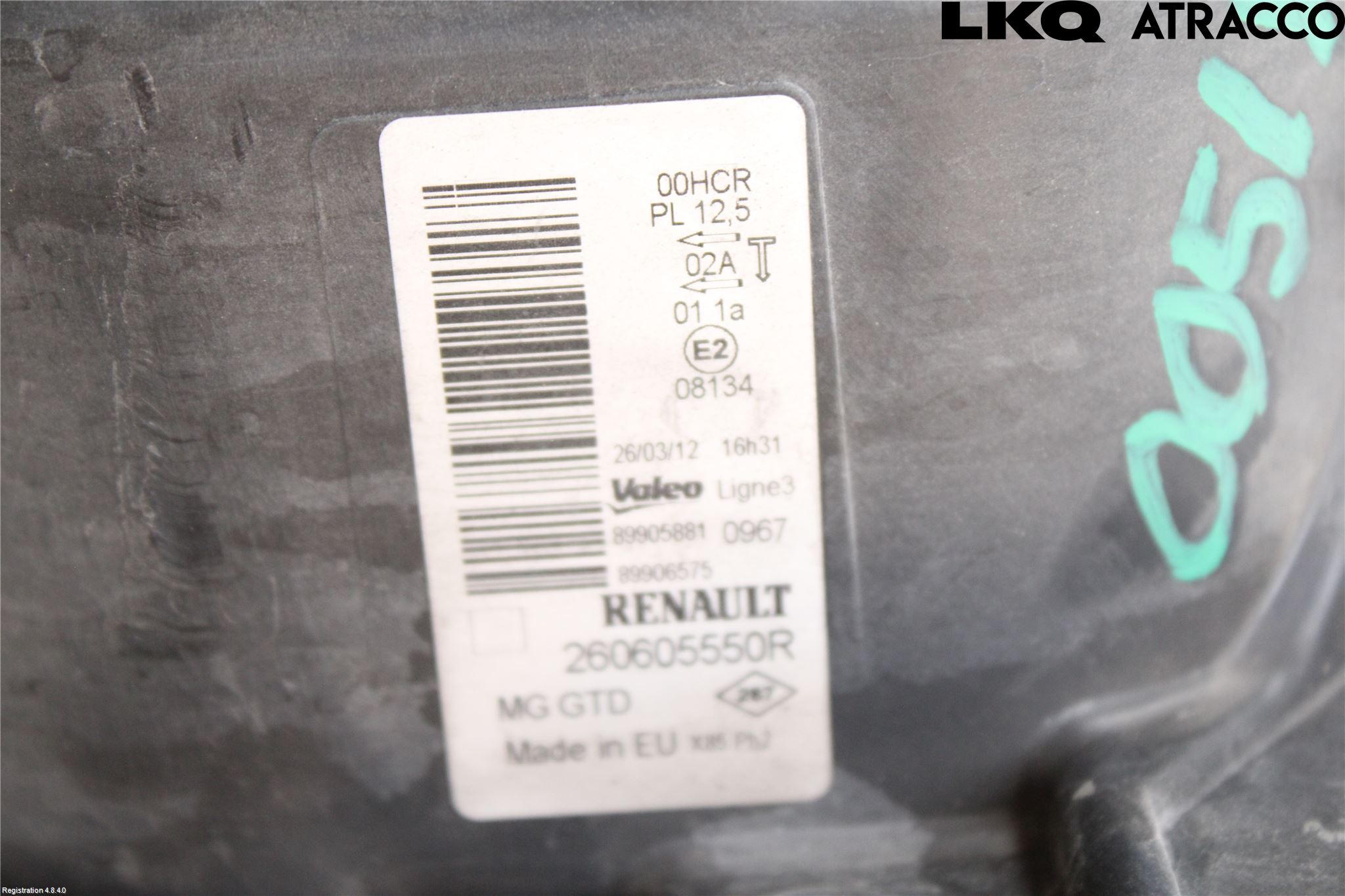 Renault CLIO III  06-09 Frontlykt Venstre