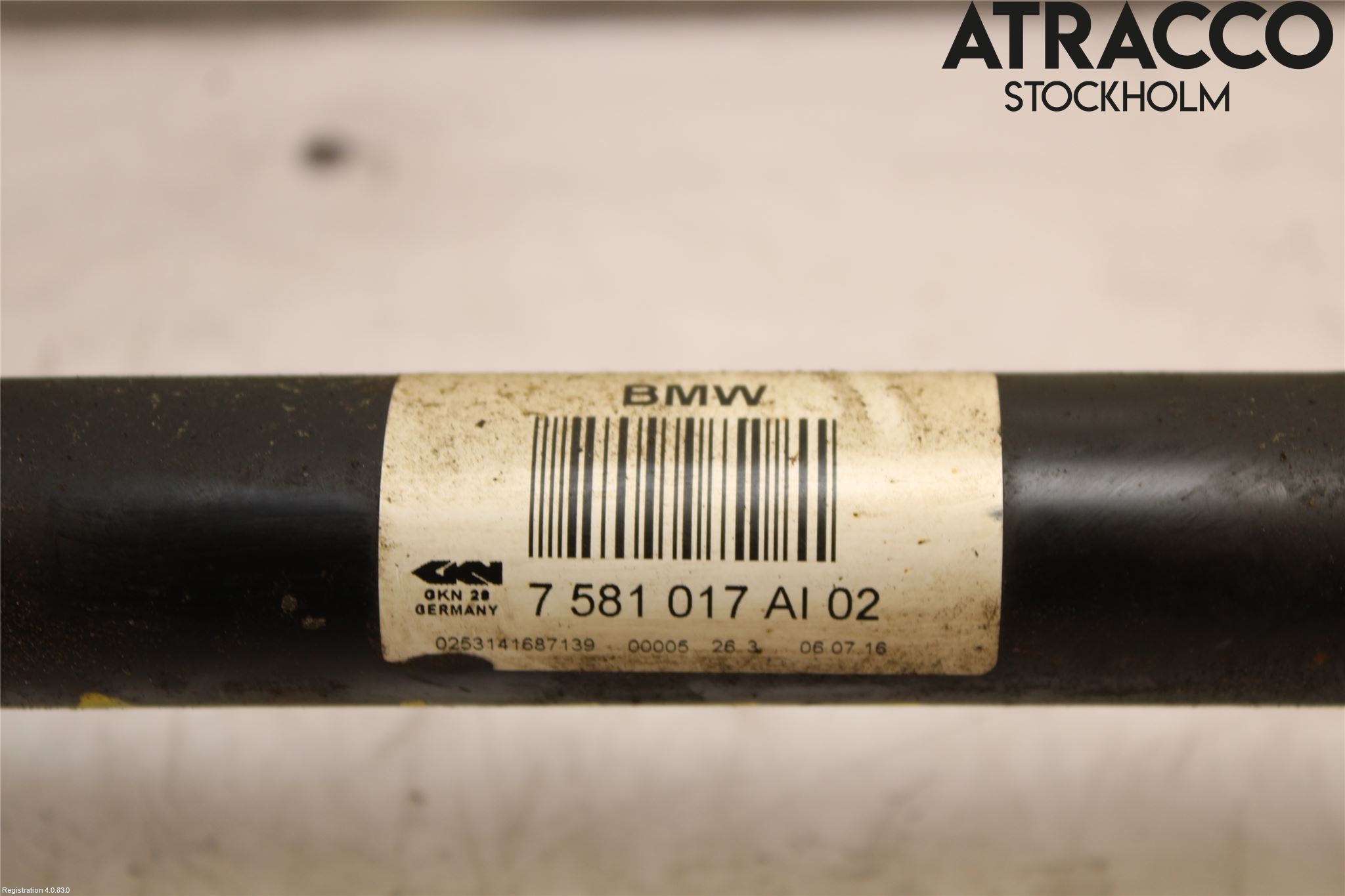 BMW 5 F10/F11/F18 09-17 Drivaksel Bak Kompl Venstre