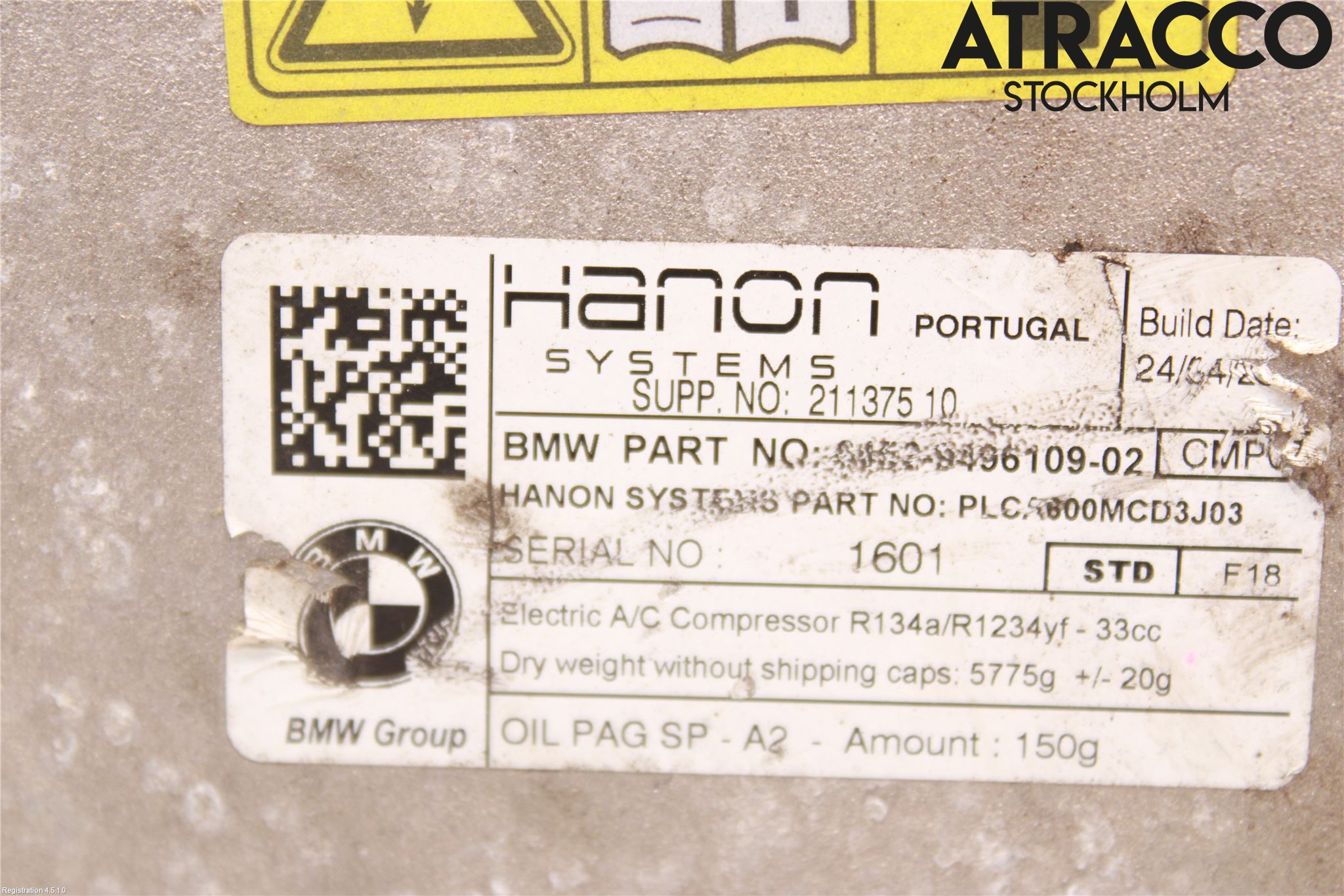 BMW X3 G01 18- Varme Ac Kompressor