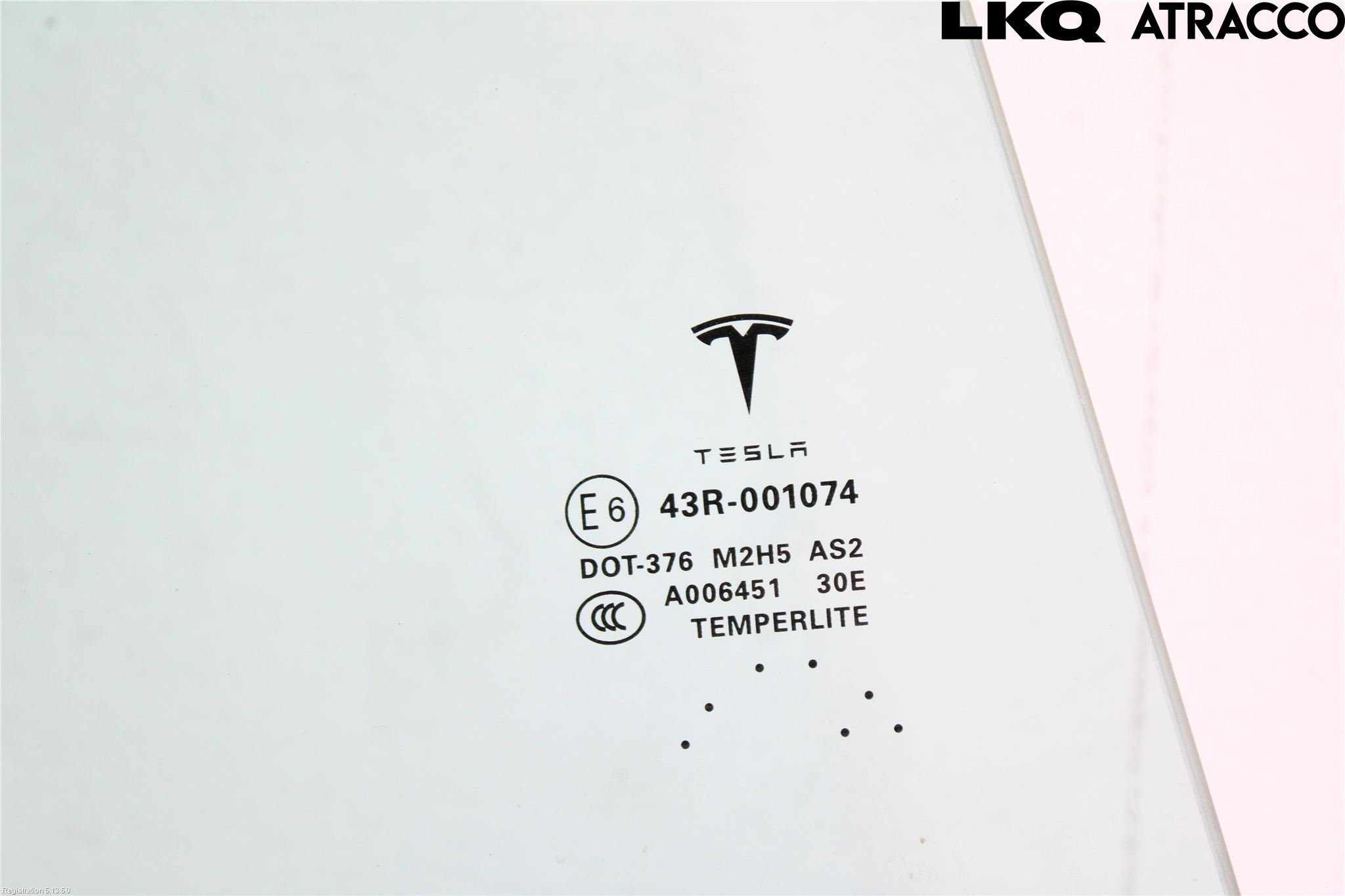 Tesla MODEL S 13- Dørrute Bak Høyre 4Dørs