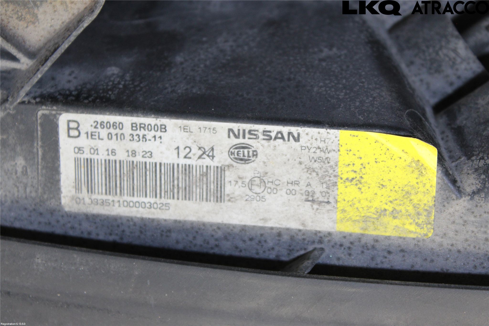 Nissan QASHQAI+2  10-14 Frontlykt Venstre
